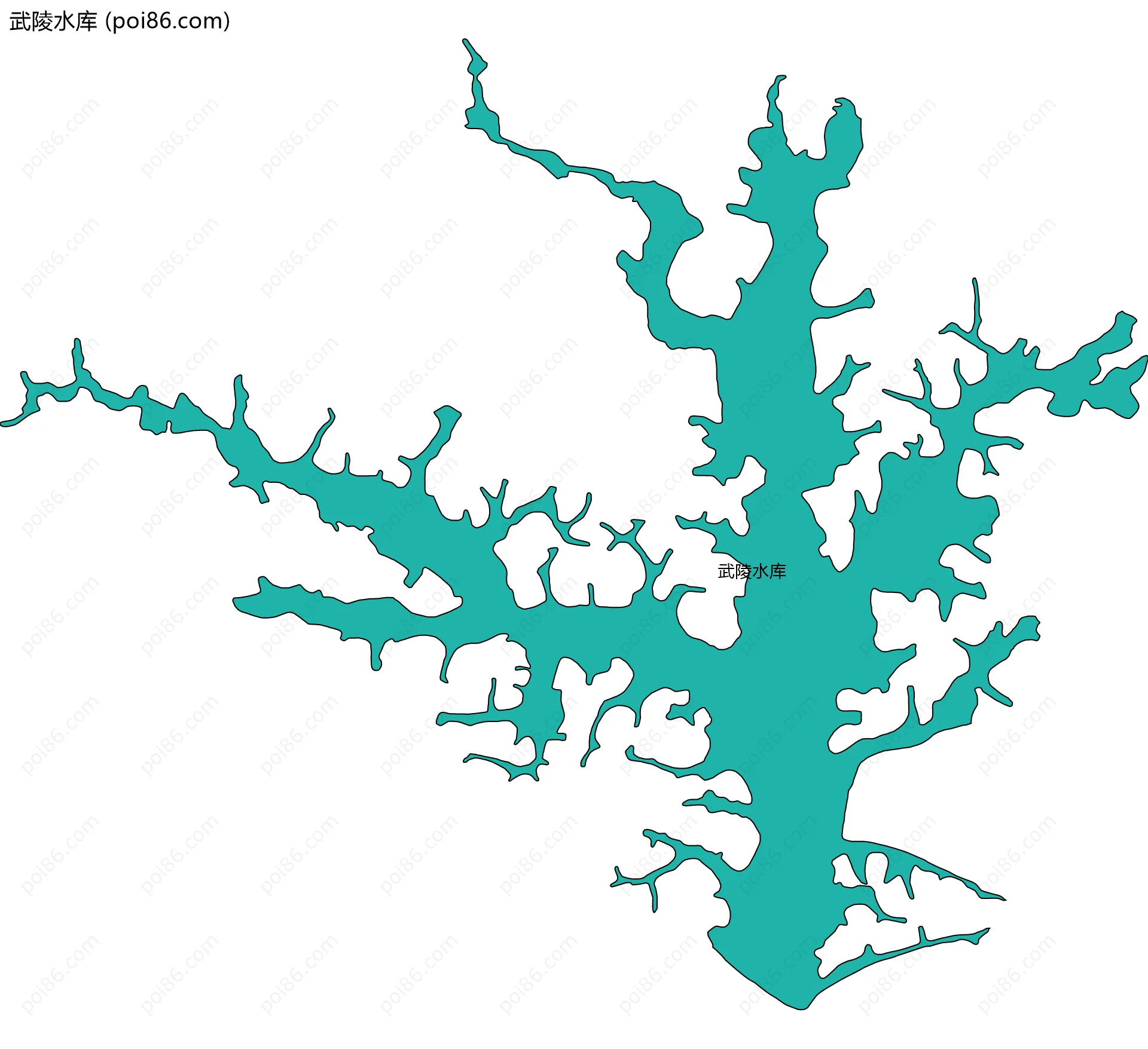 武陵水库边界地图