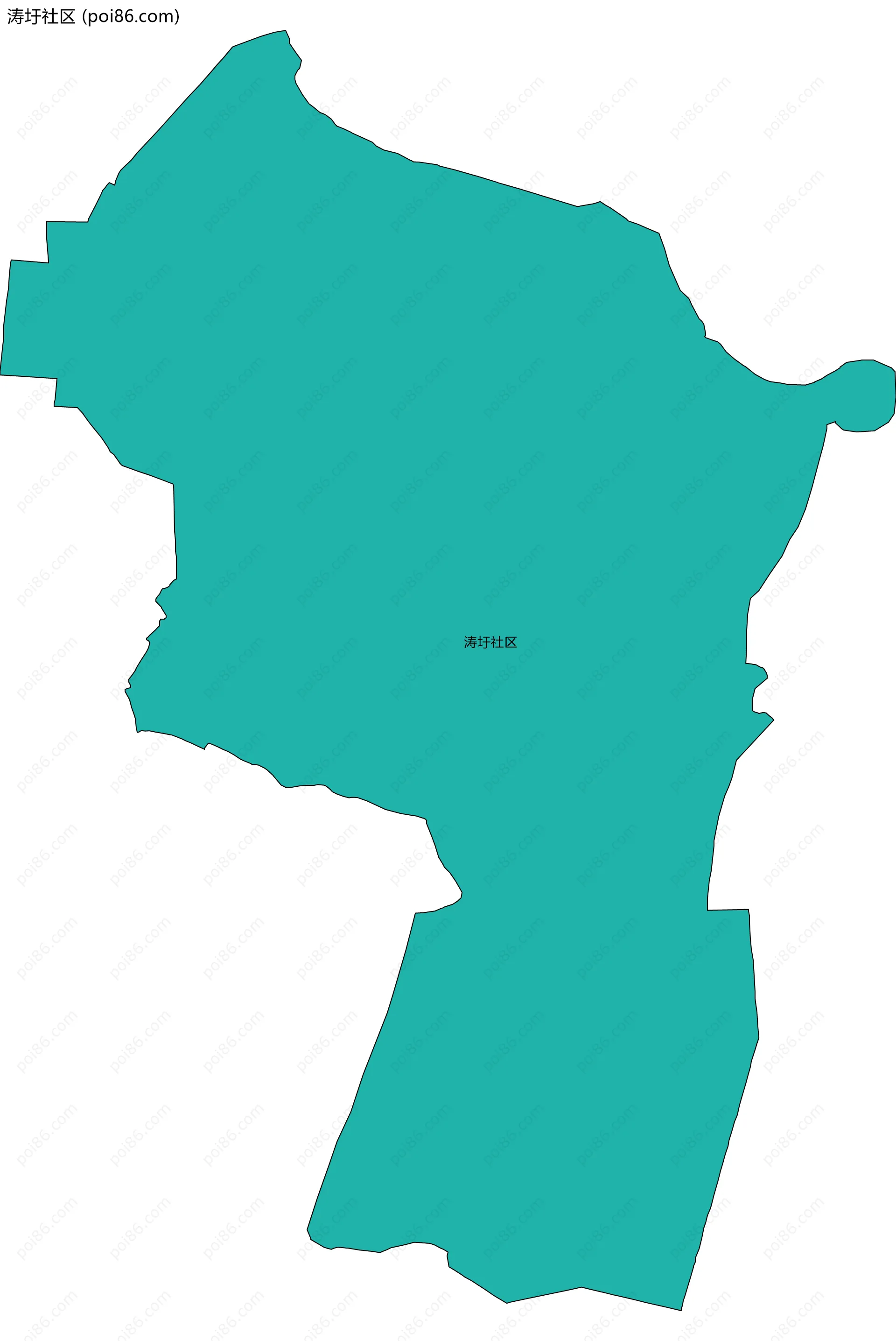 涛圩社区边界地图