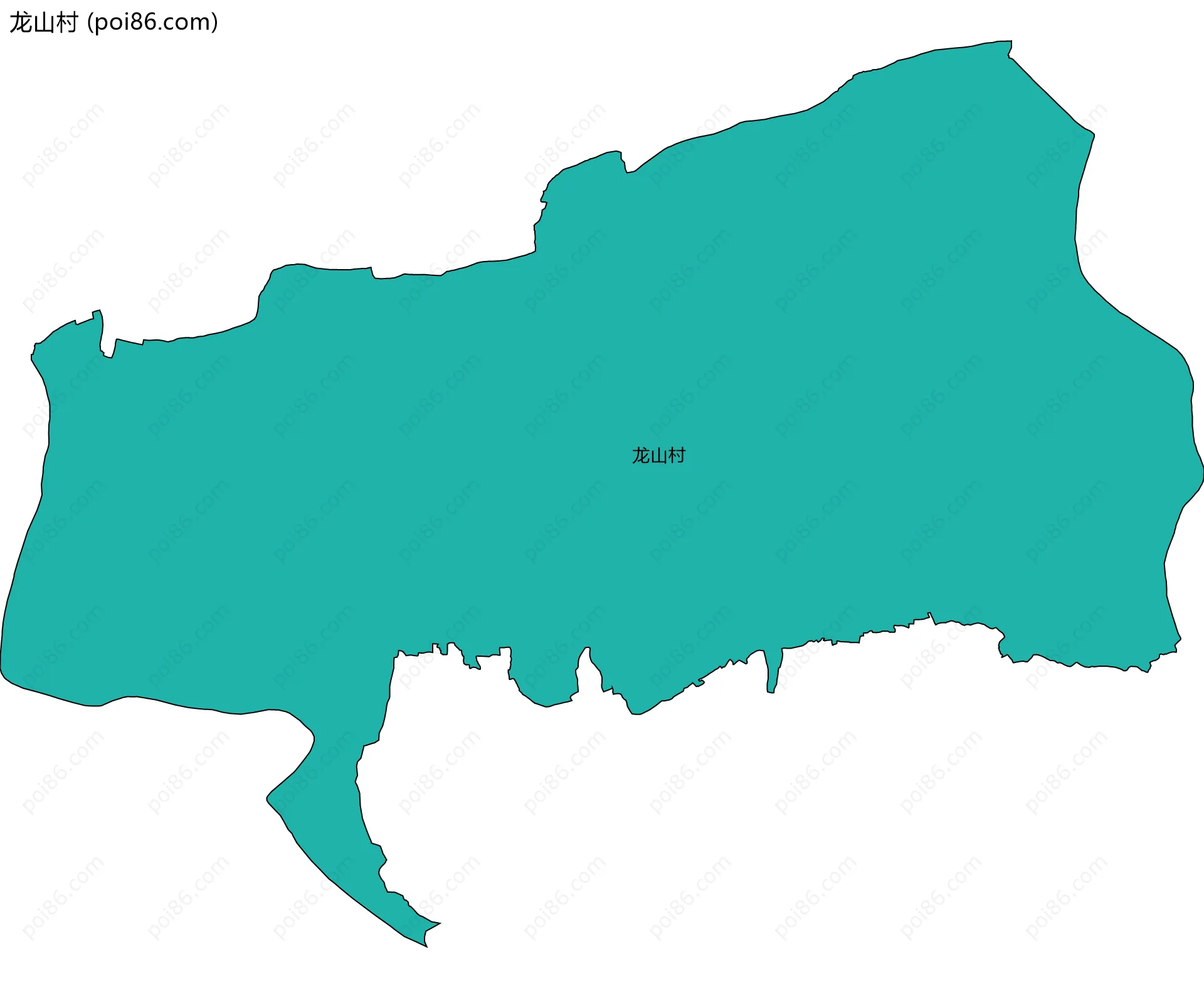 龙山村边界地图