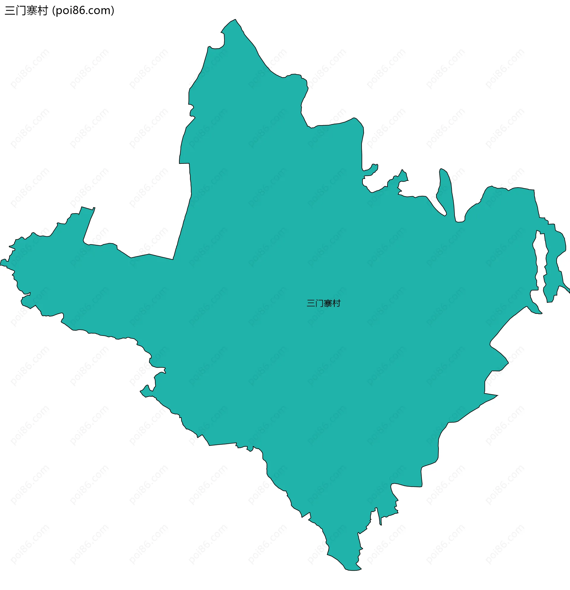 三门寨村边界地图