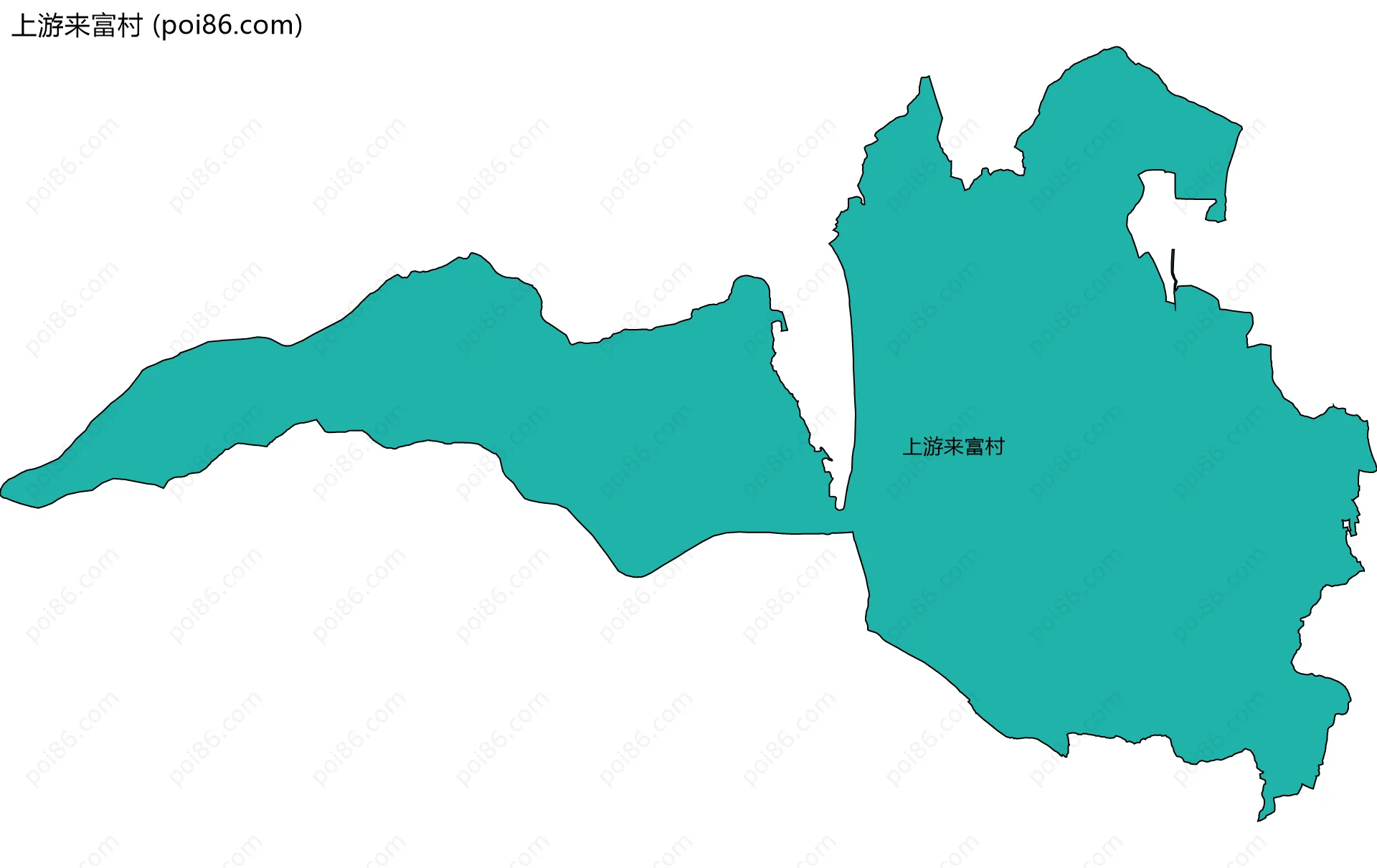 上游来富村边界地图