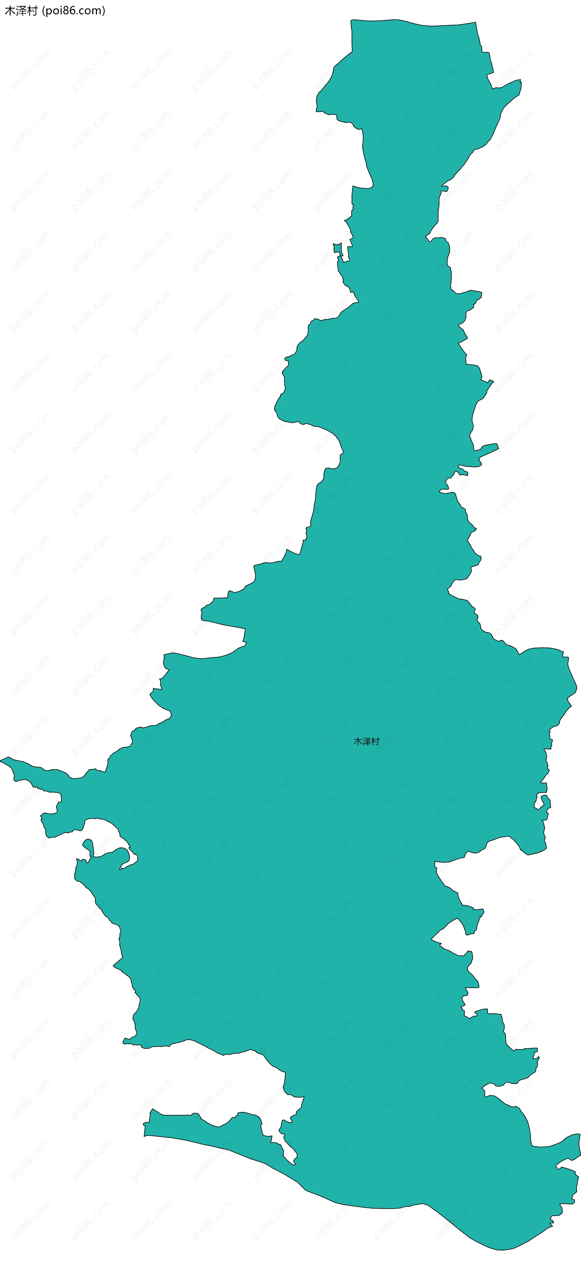 木泽村边界地图