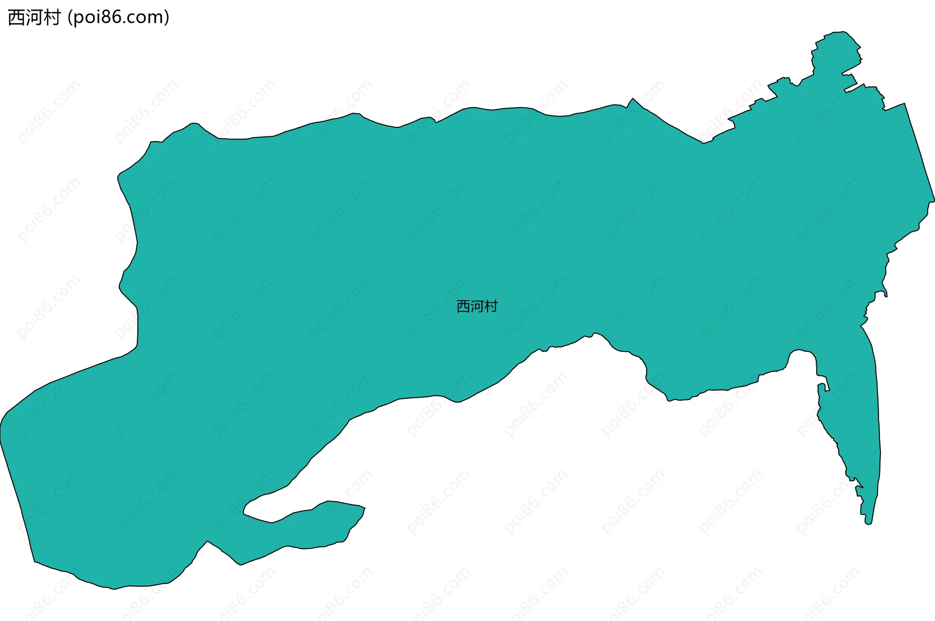 西河村边界地图