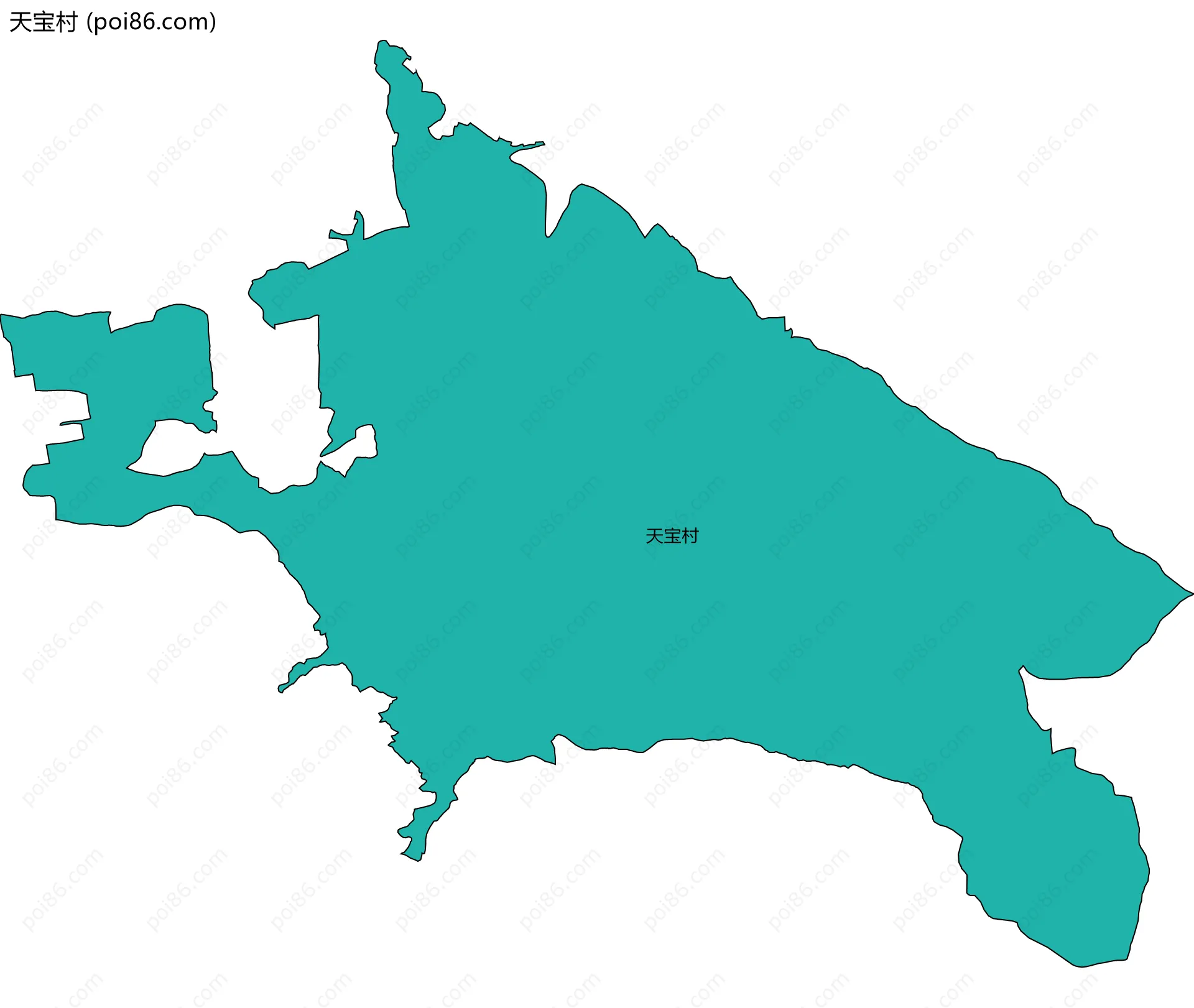 天宝村边界地图