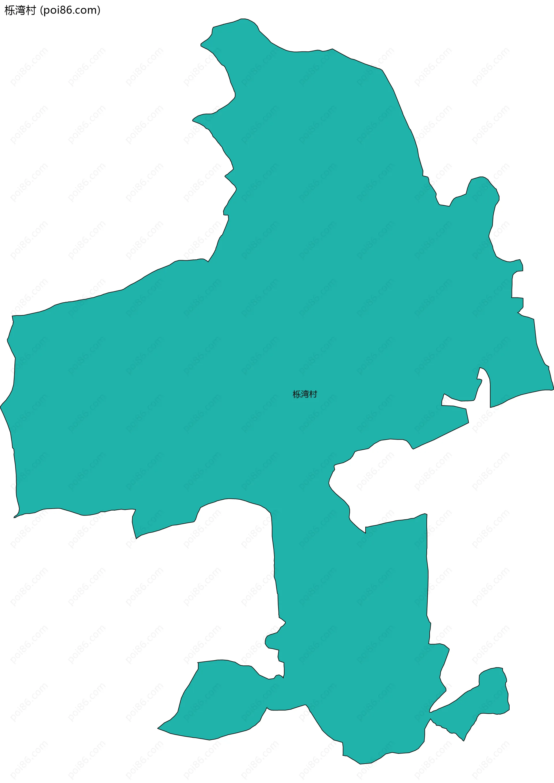 栎湾村边界地图