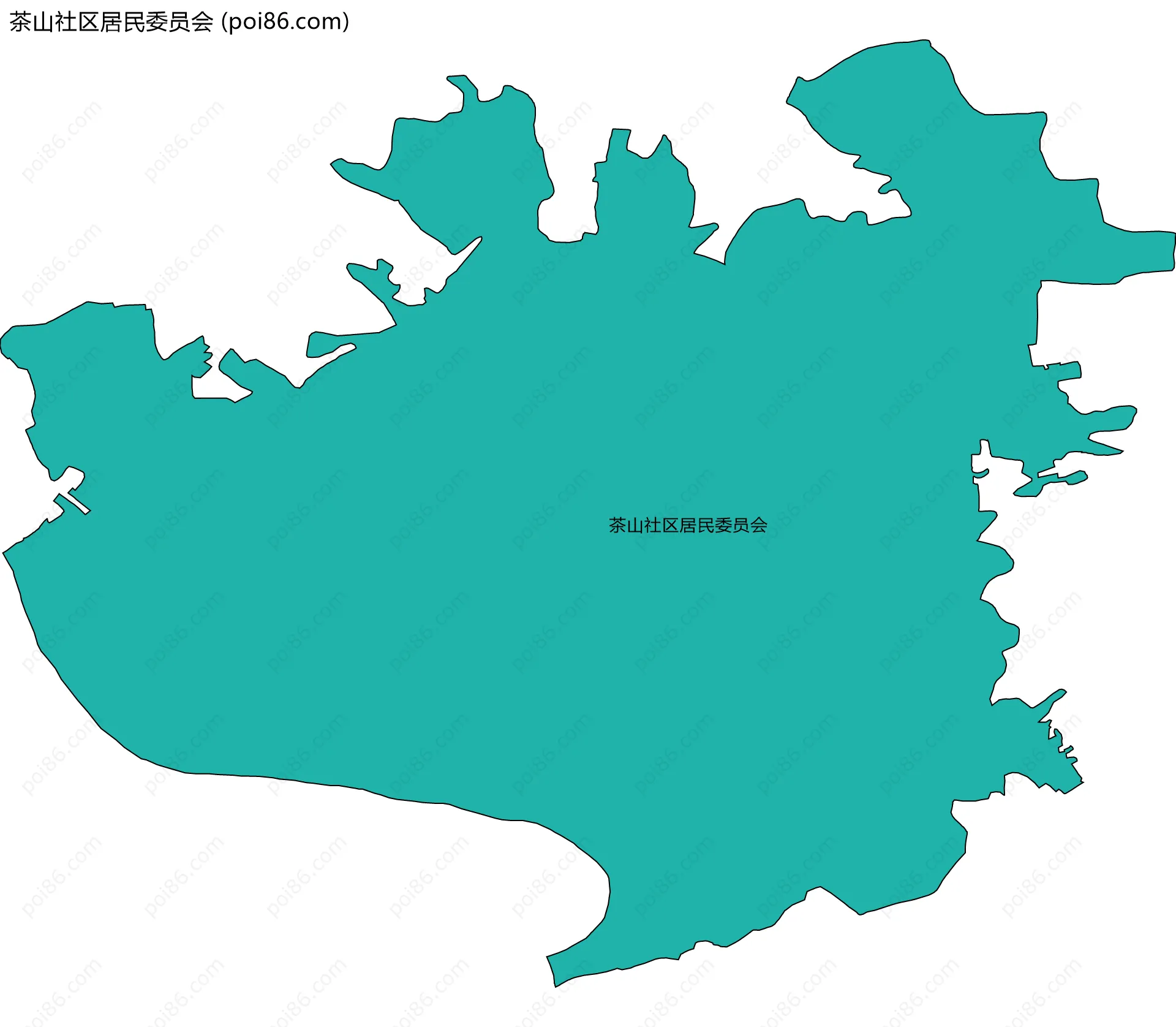 茶山社区居民委员会边界地图