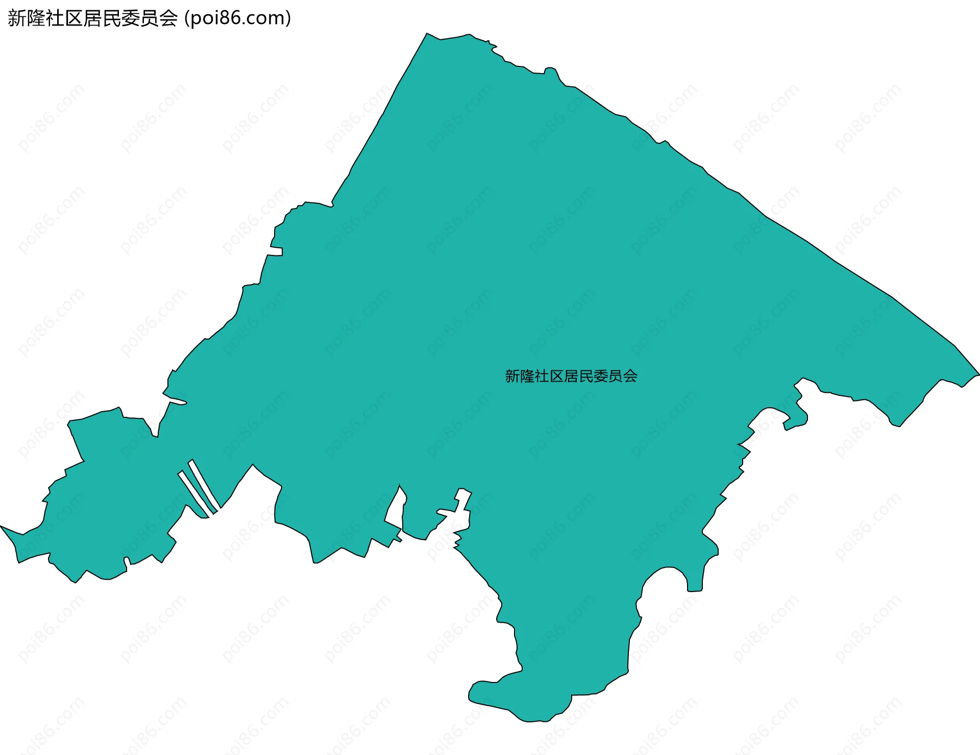 新隆社区居民委员会边界地图