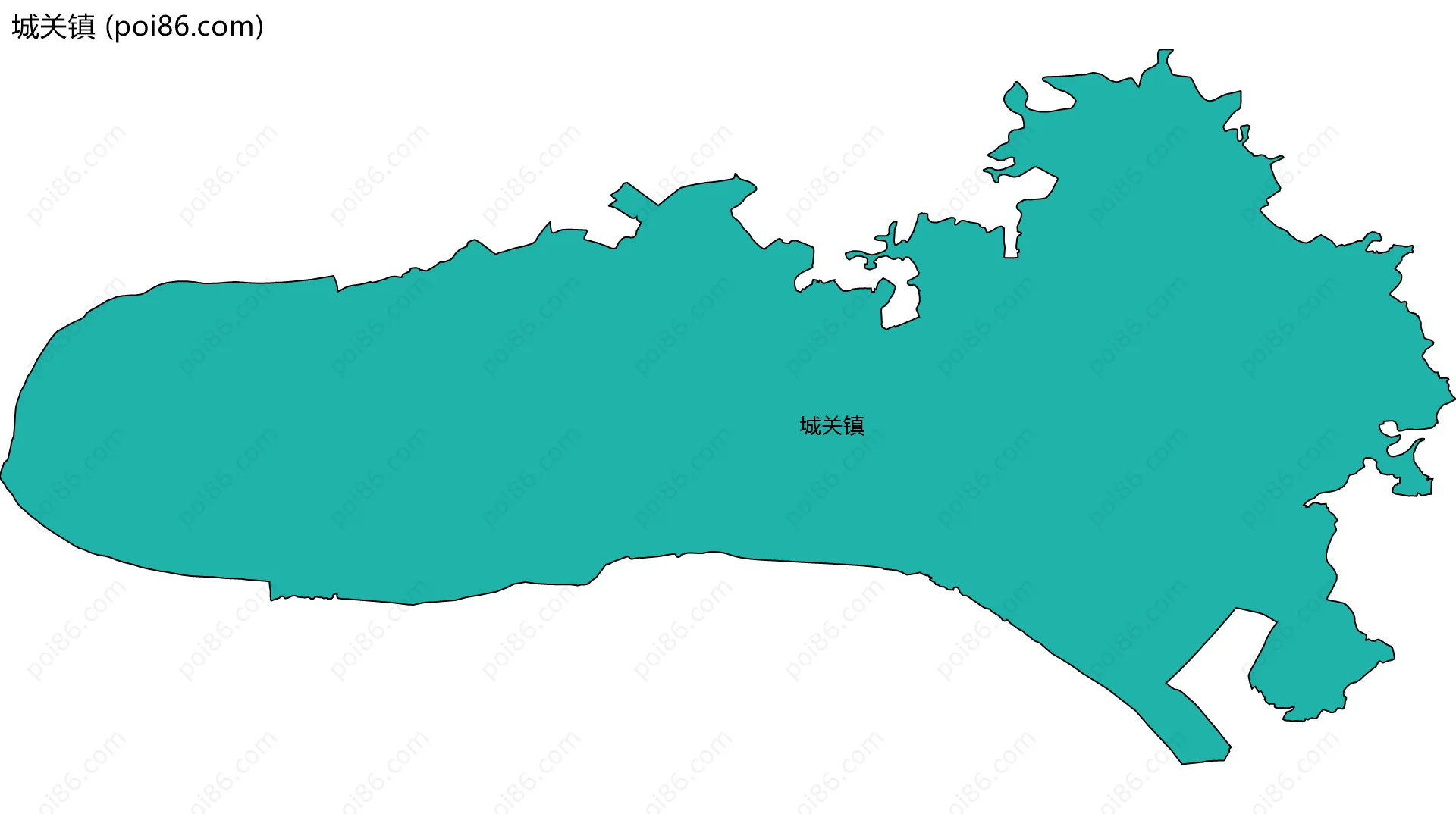 城关镇边界地图