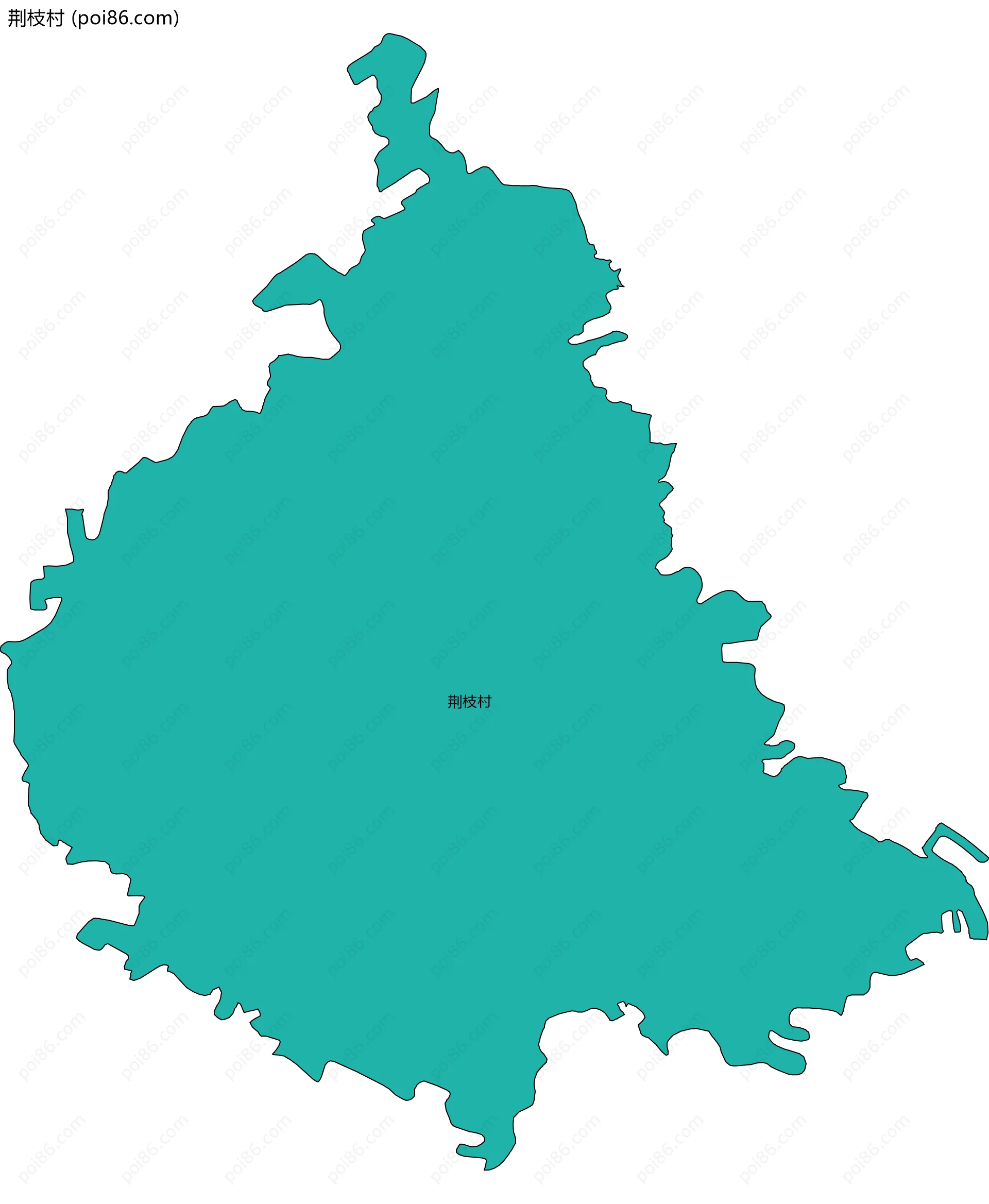 荆枝村边界地图