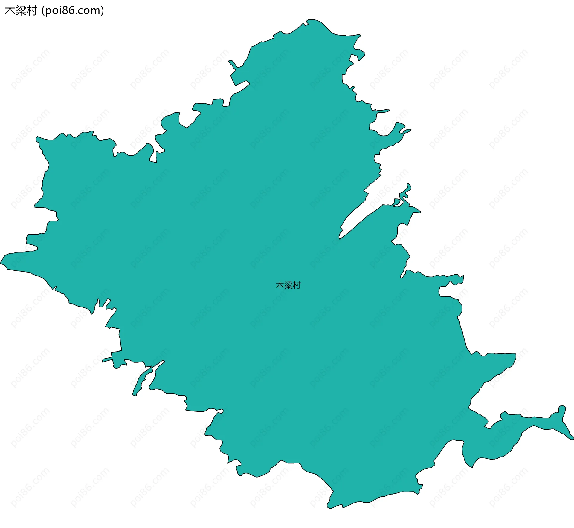 木梁村边界地图