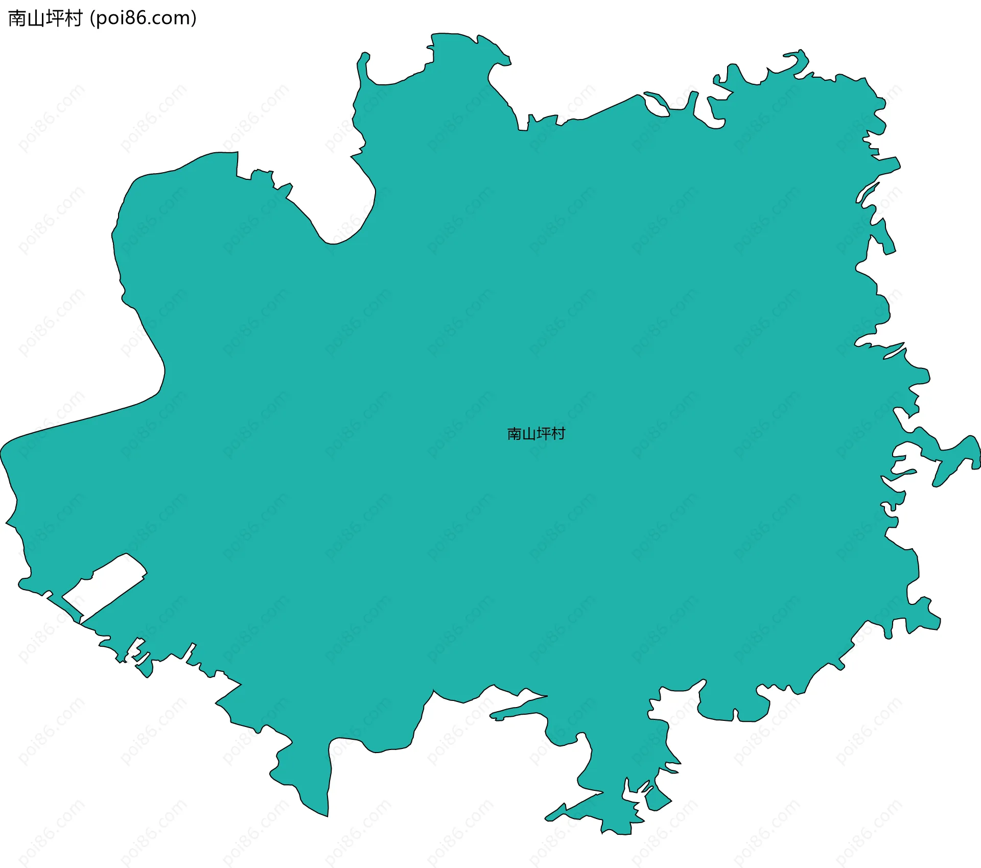 南山坪村边界地图