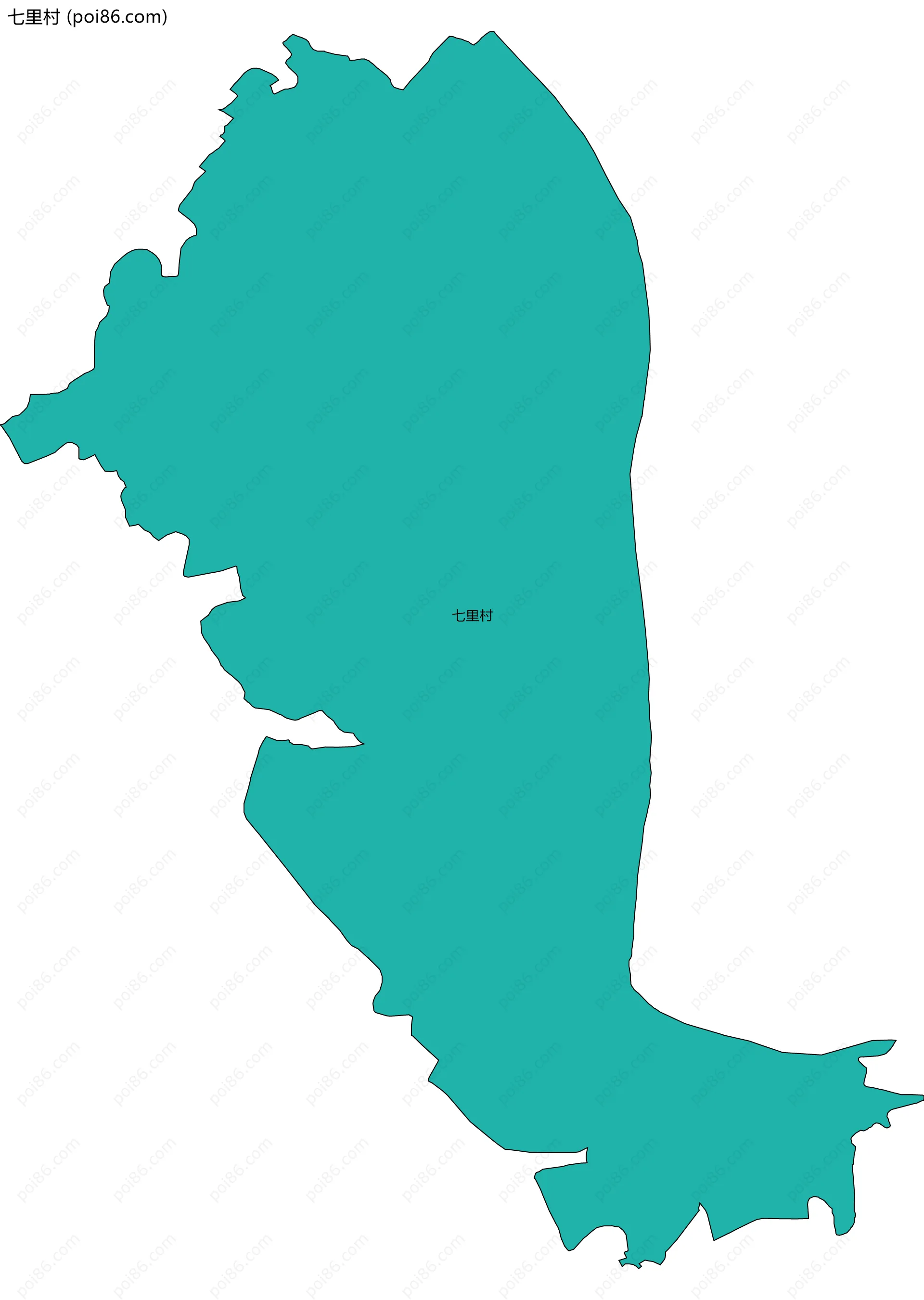 七里村边界地图