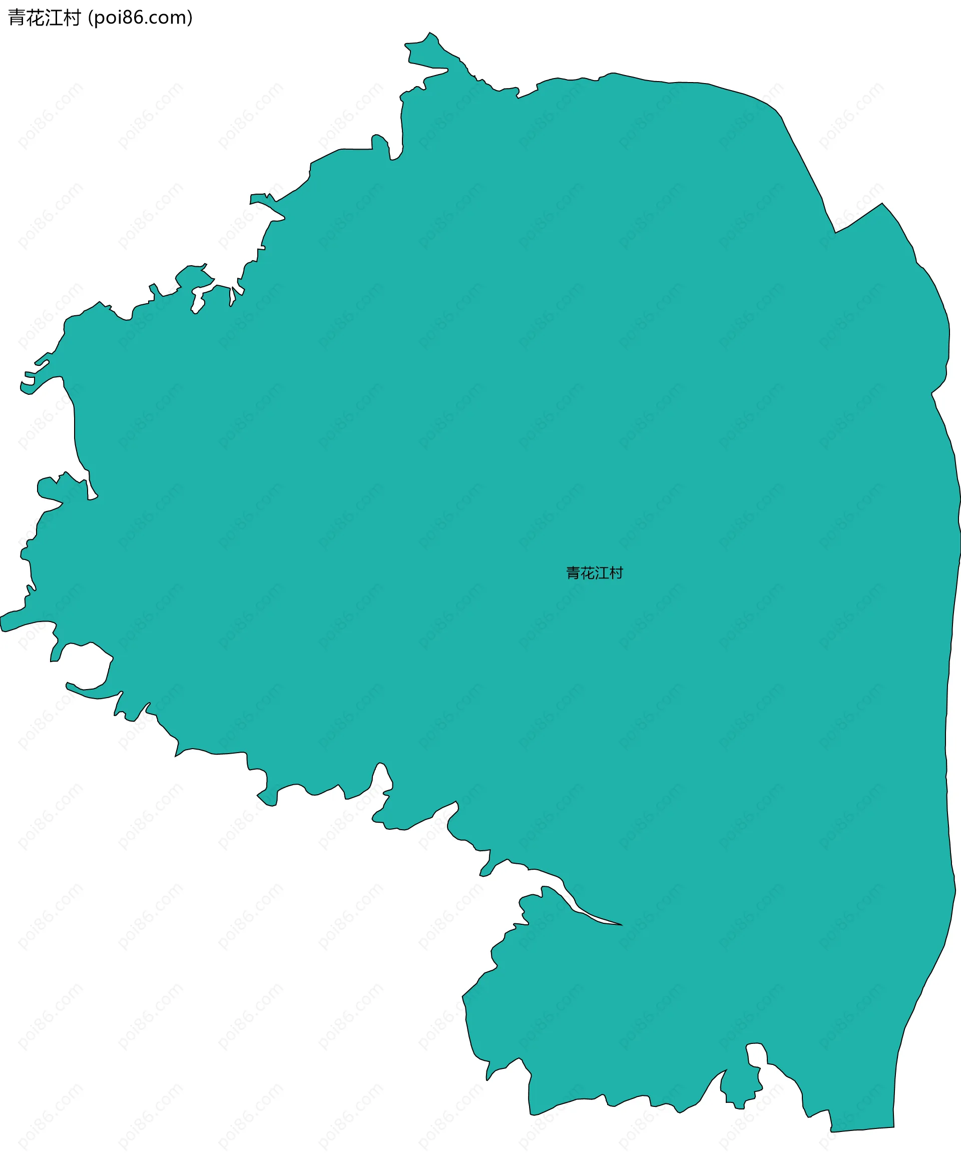 青花江村边界地图