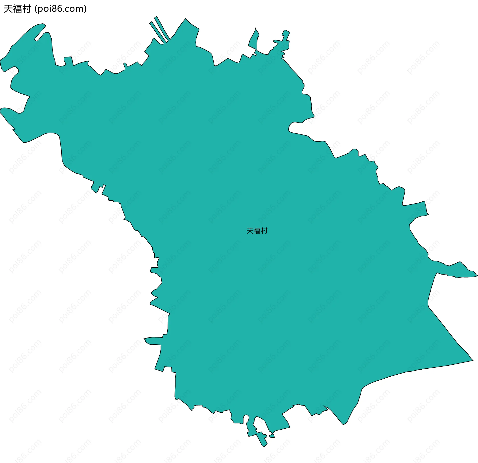 天福村边界地图