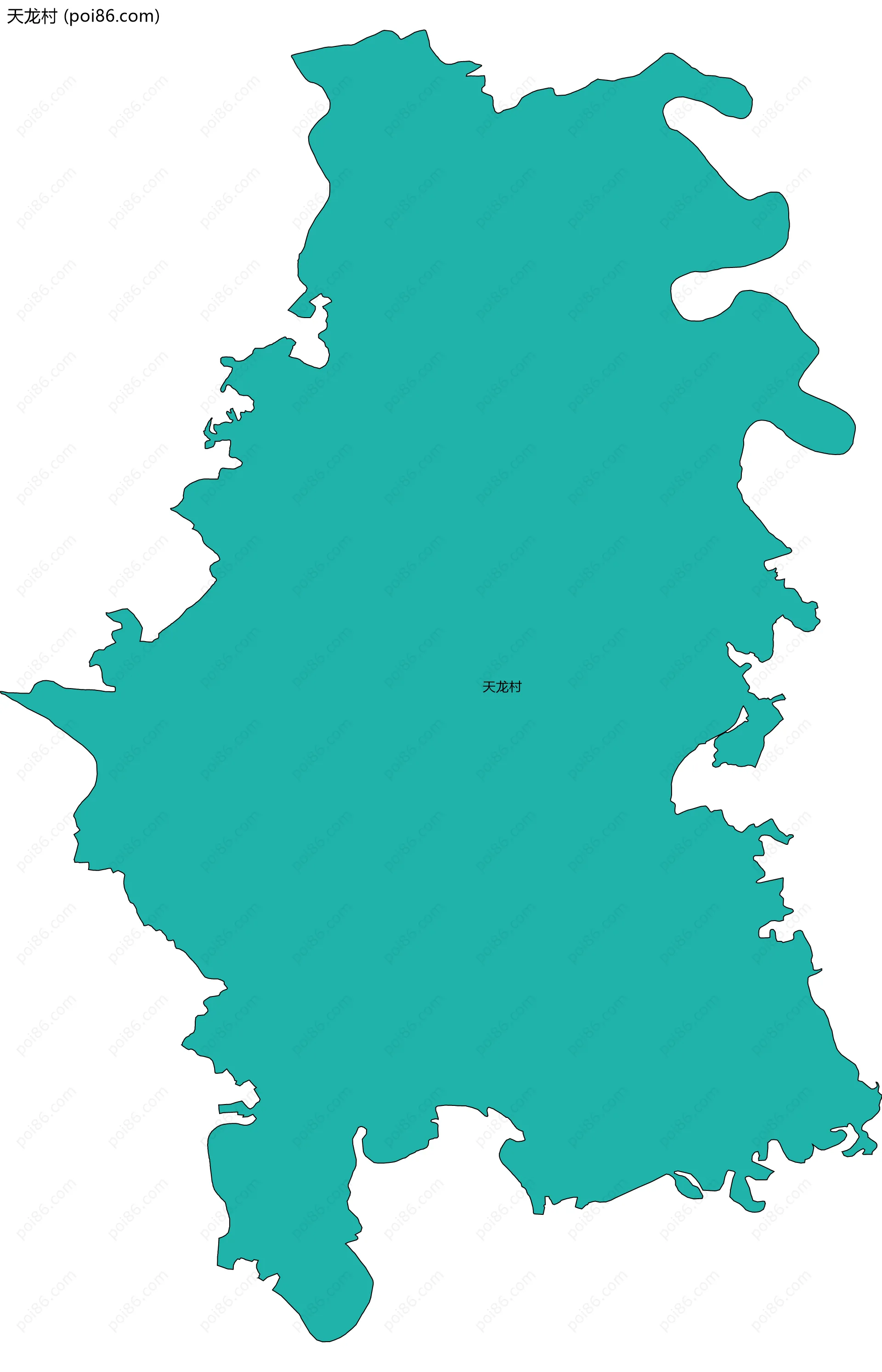 天龙村边界地图