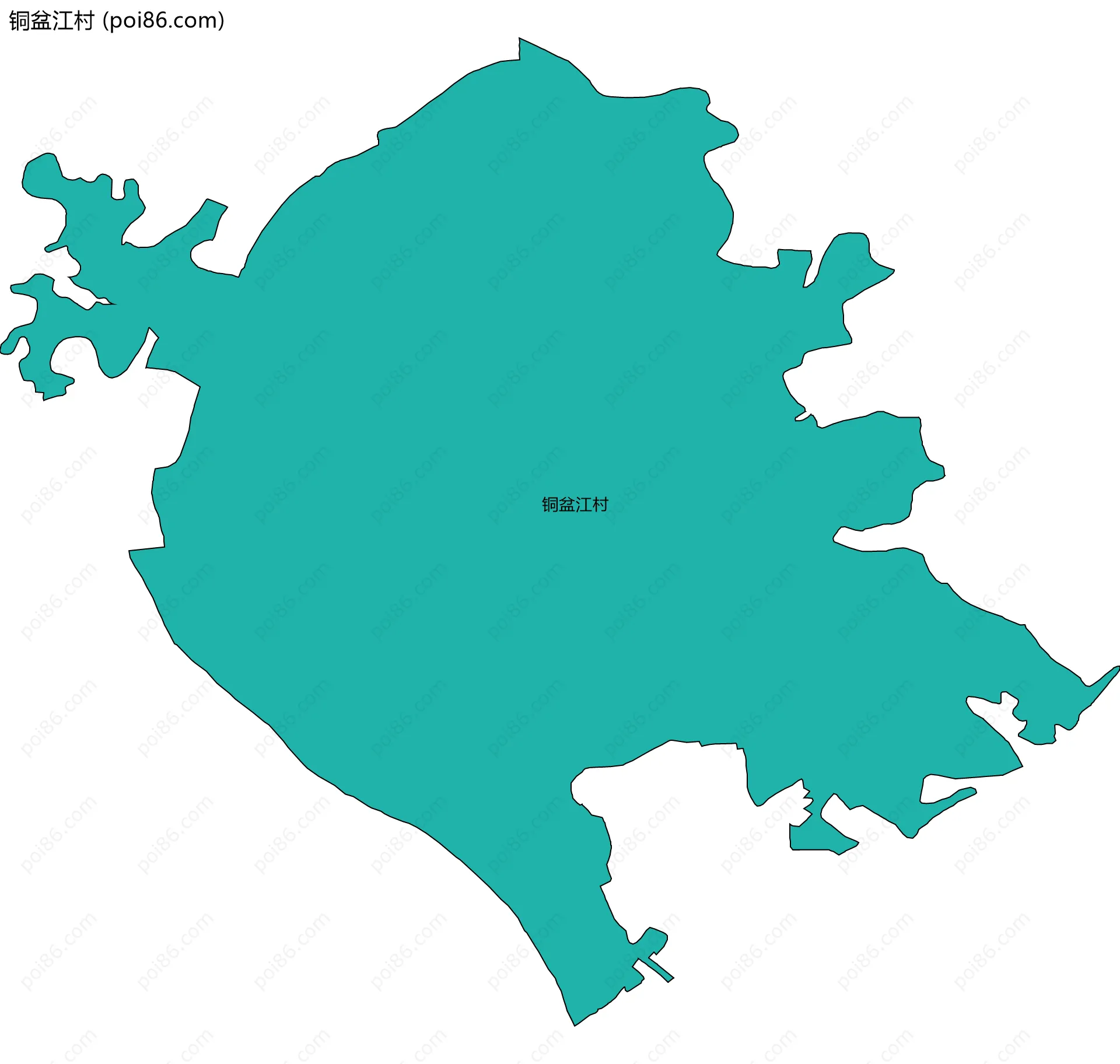 铜盆江村边界地图