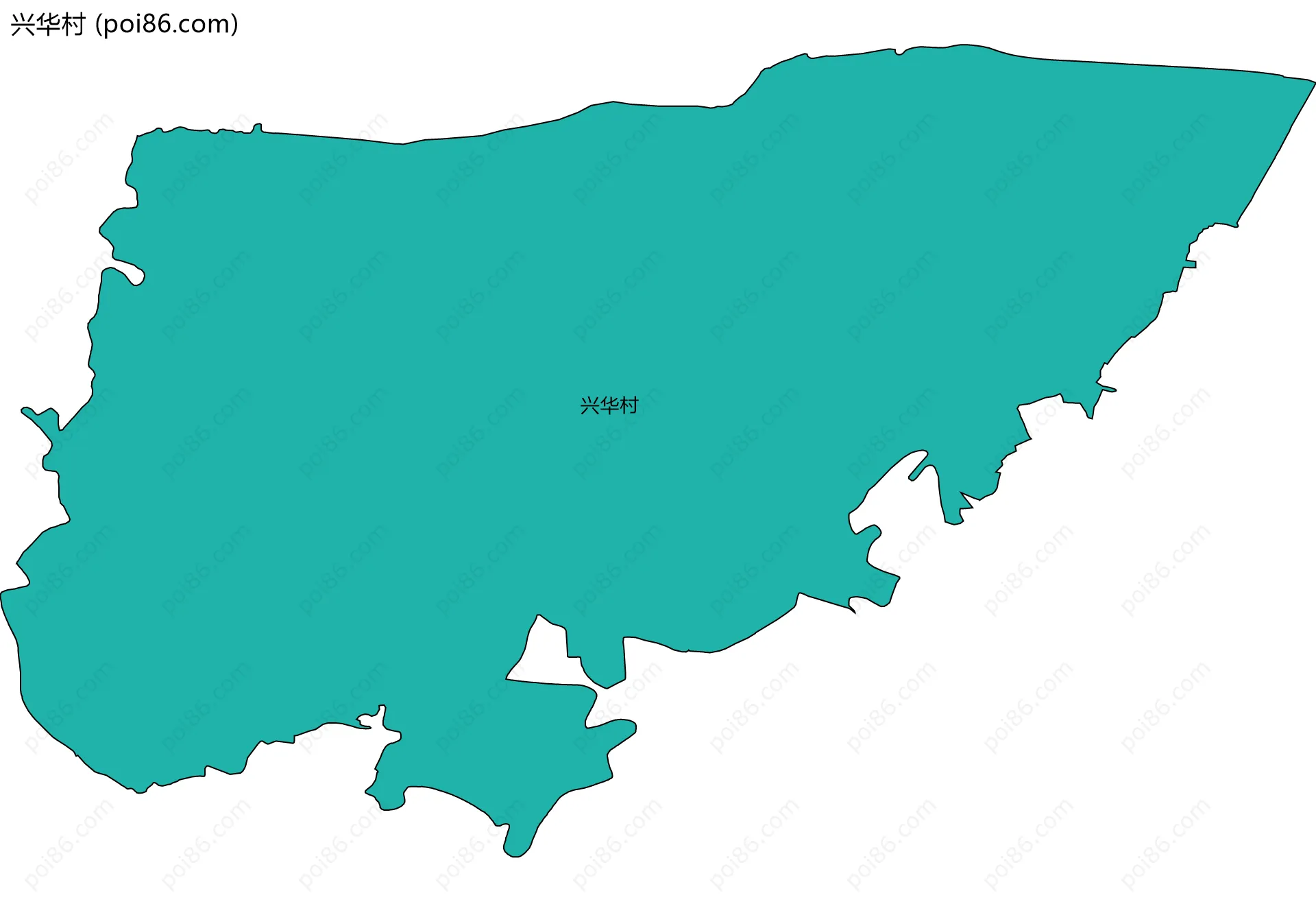 兴华村边界地图