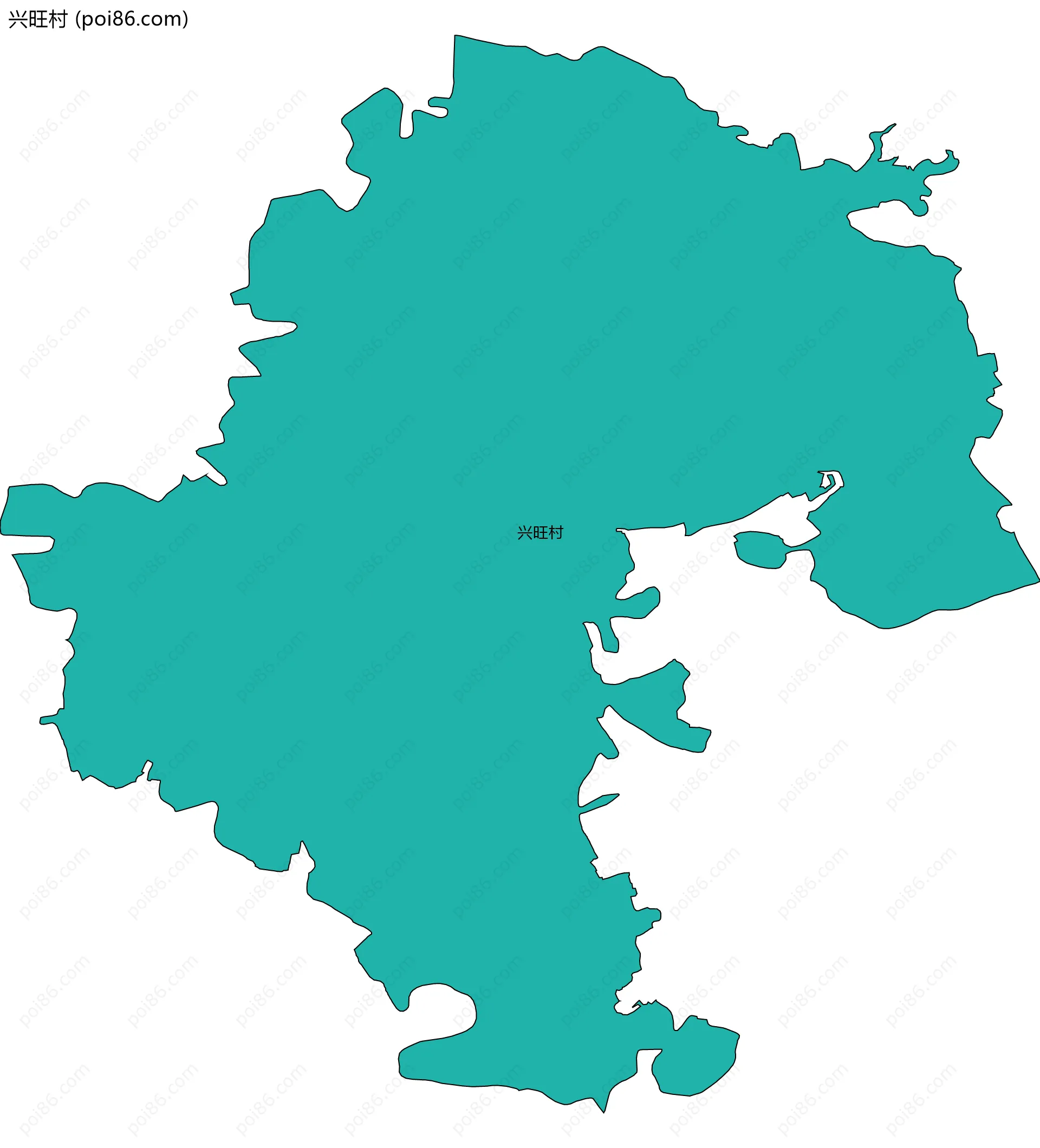 兴旺村边界地图