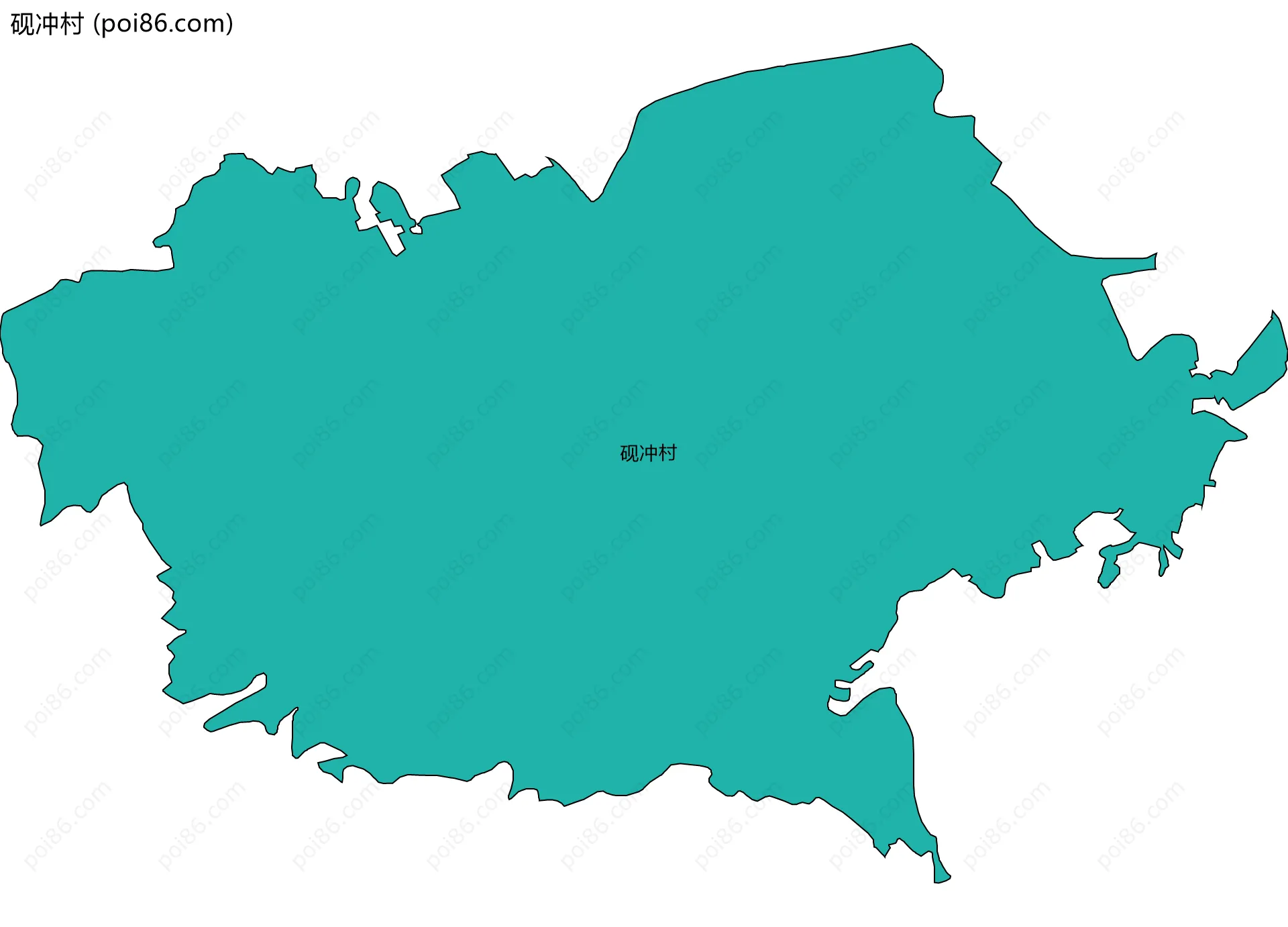 砚冲村边界地图