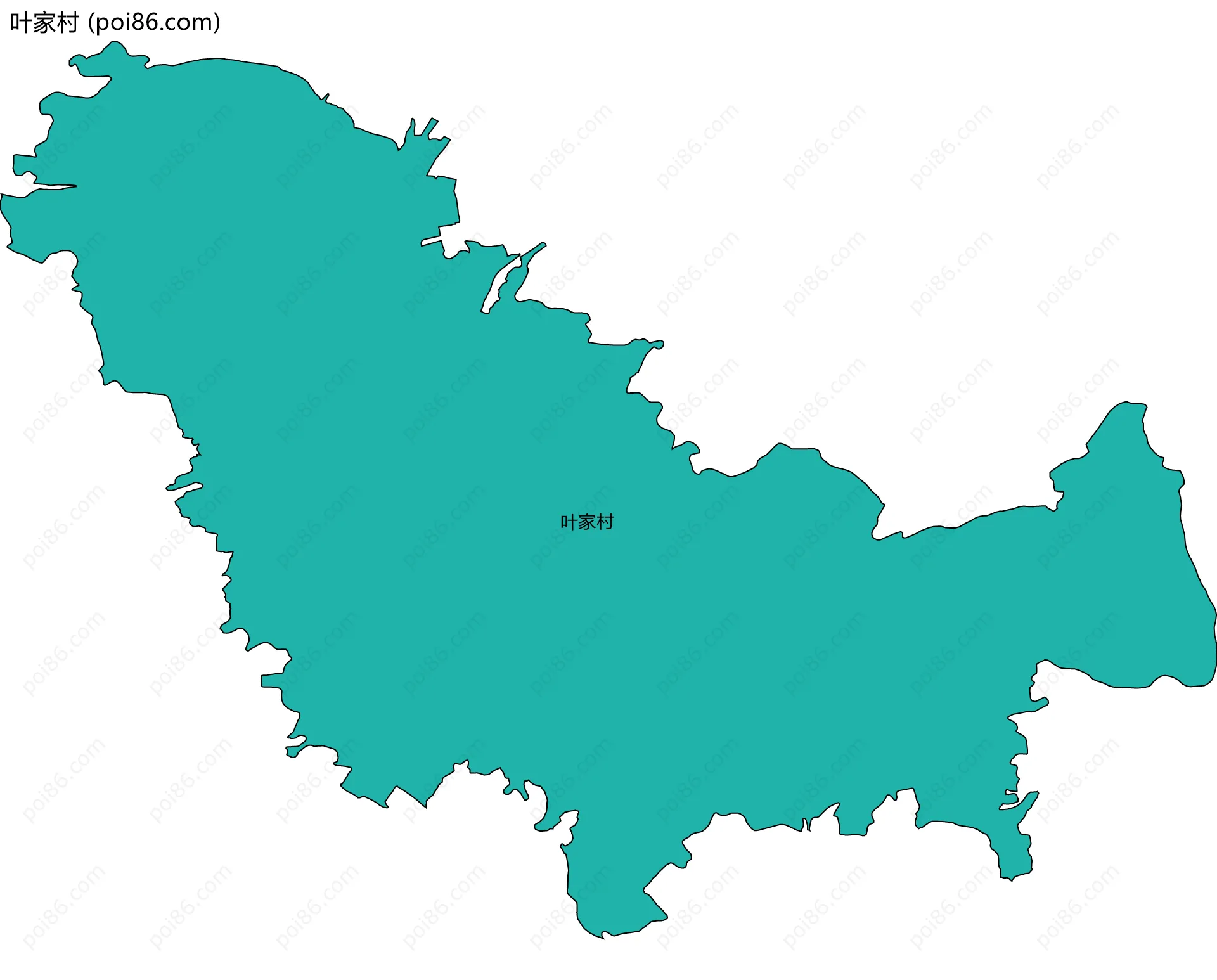 叶家村边界地图