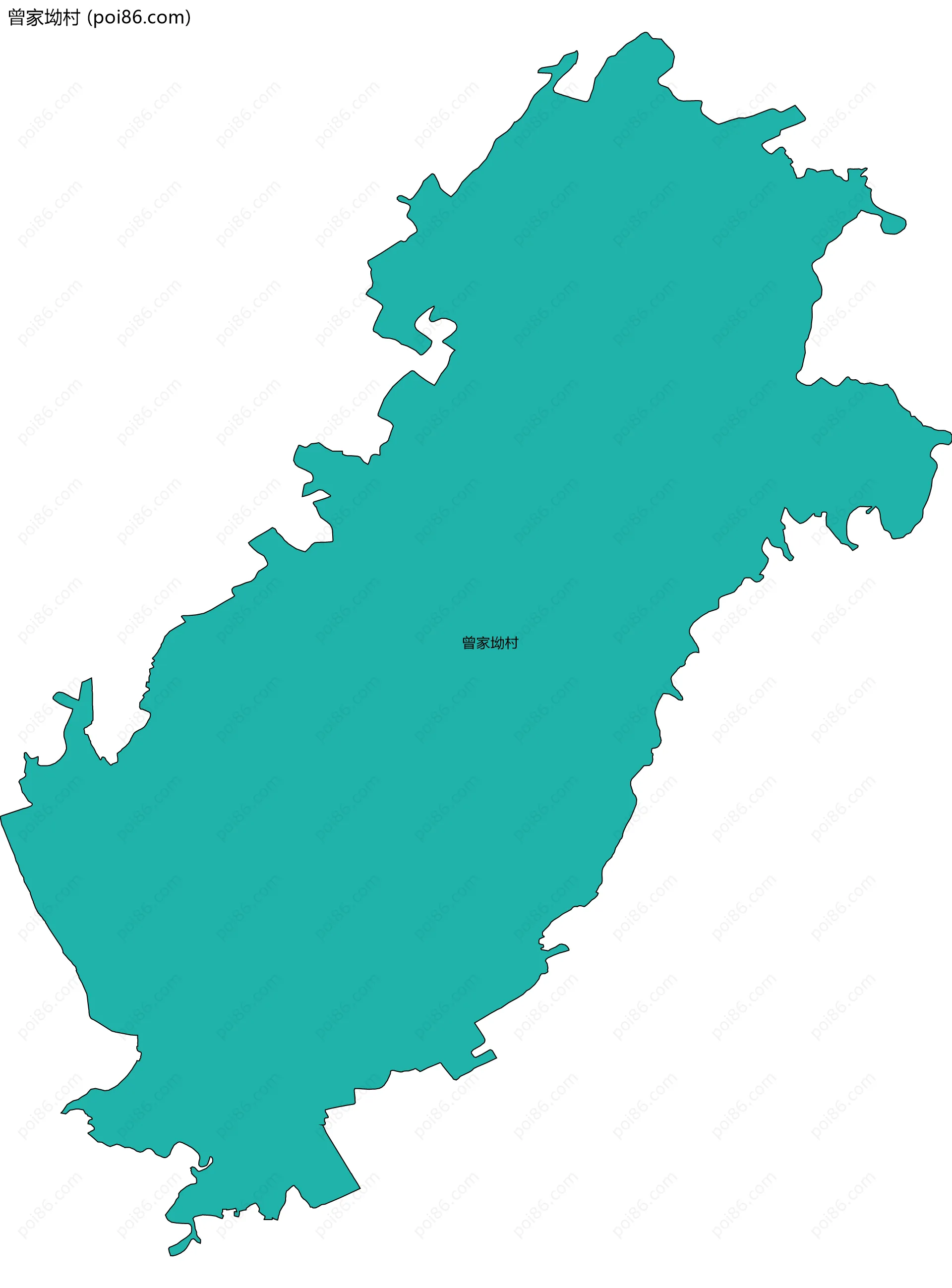 曾家坳村边界地图