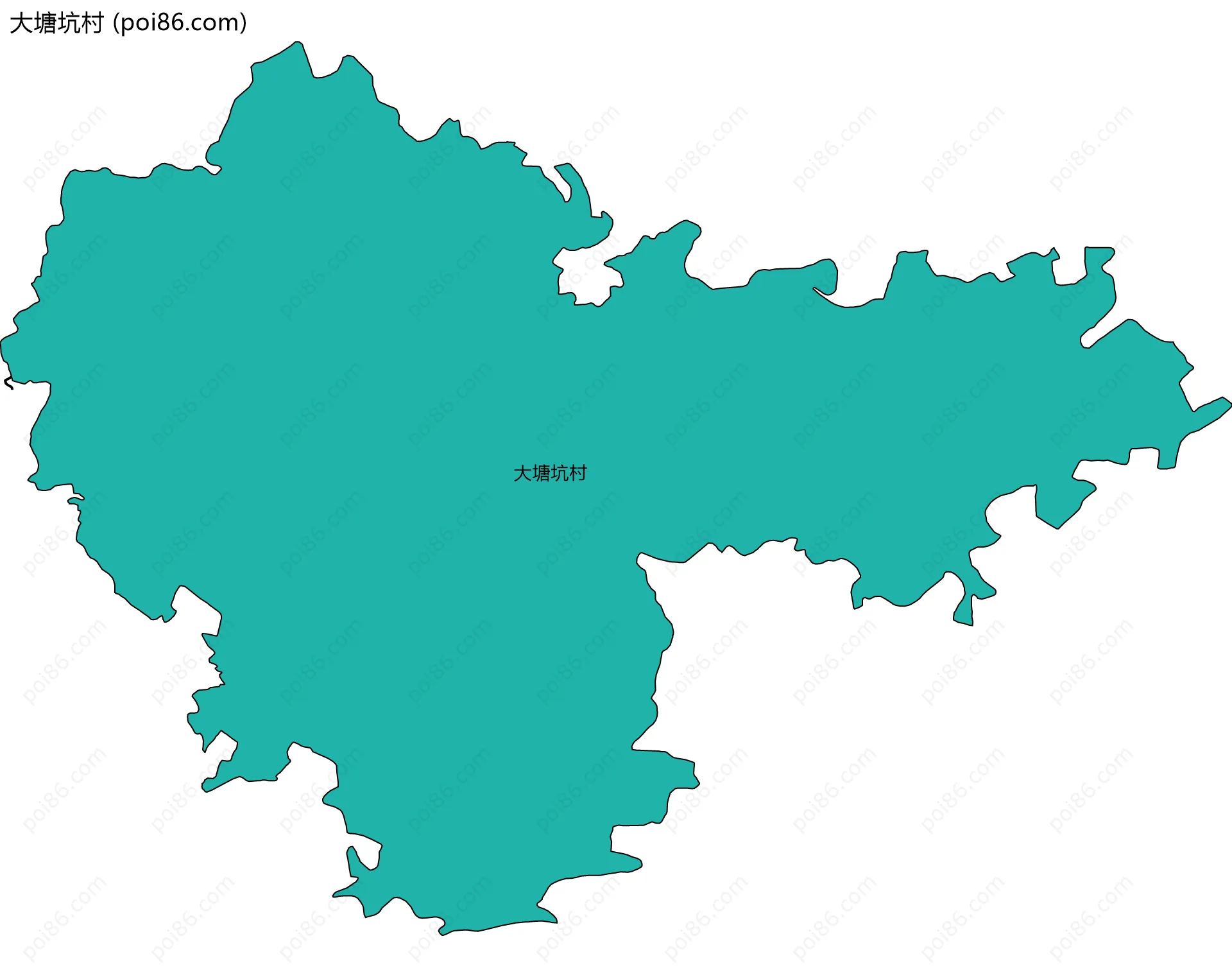 大塘坑村边界地图