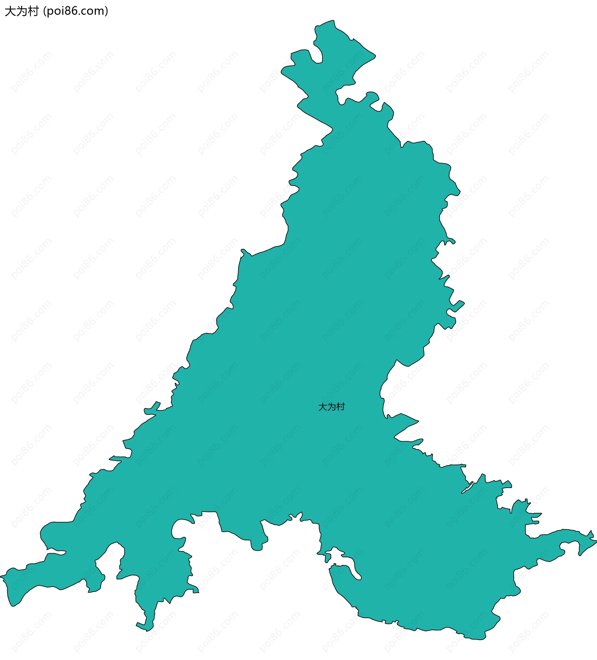 大为村边界地图