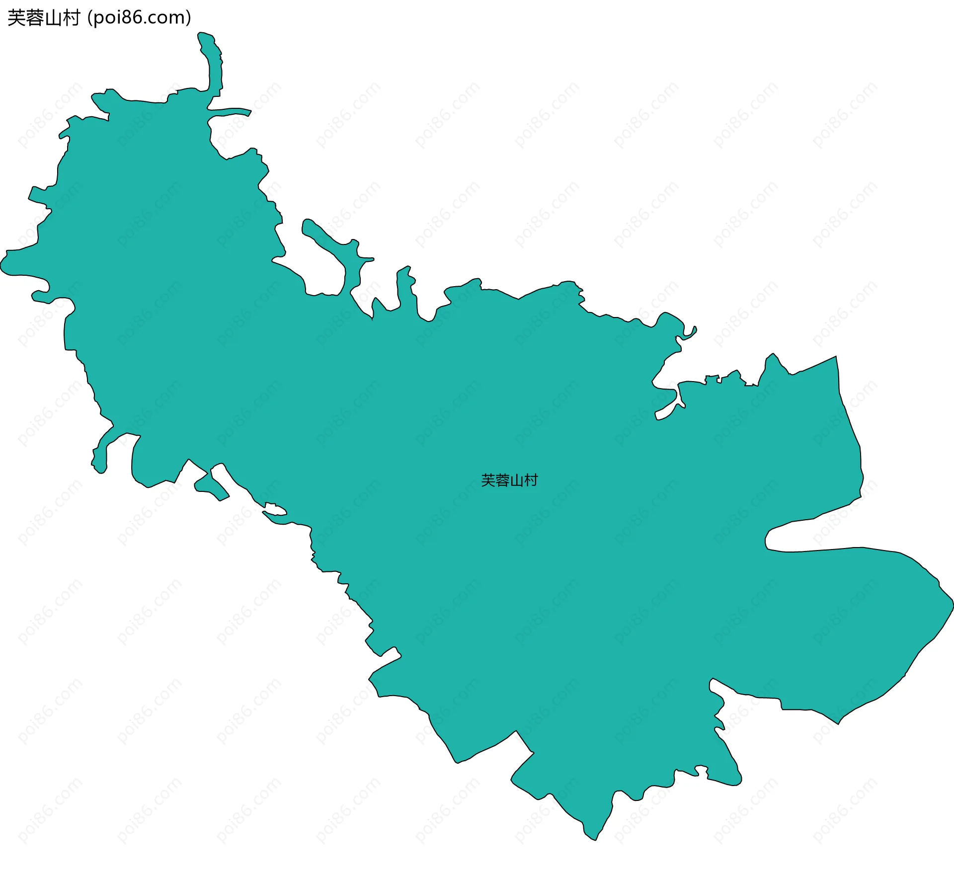 芙蓉山村边界地图