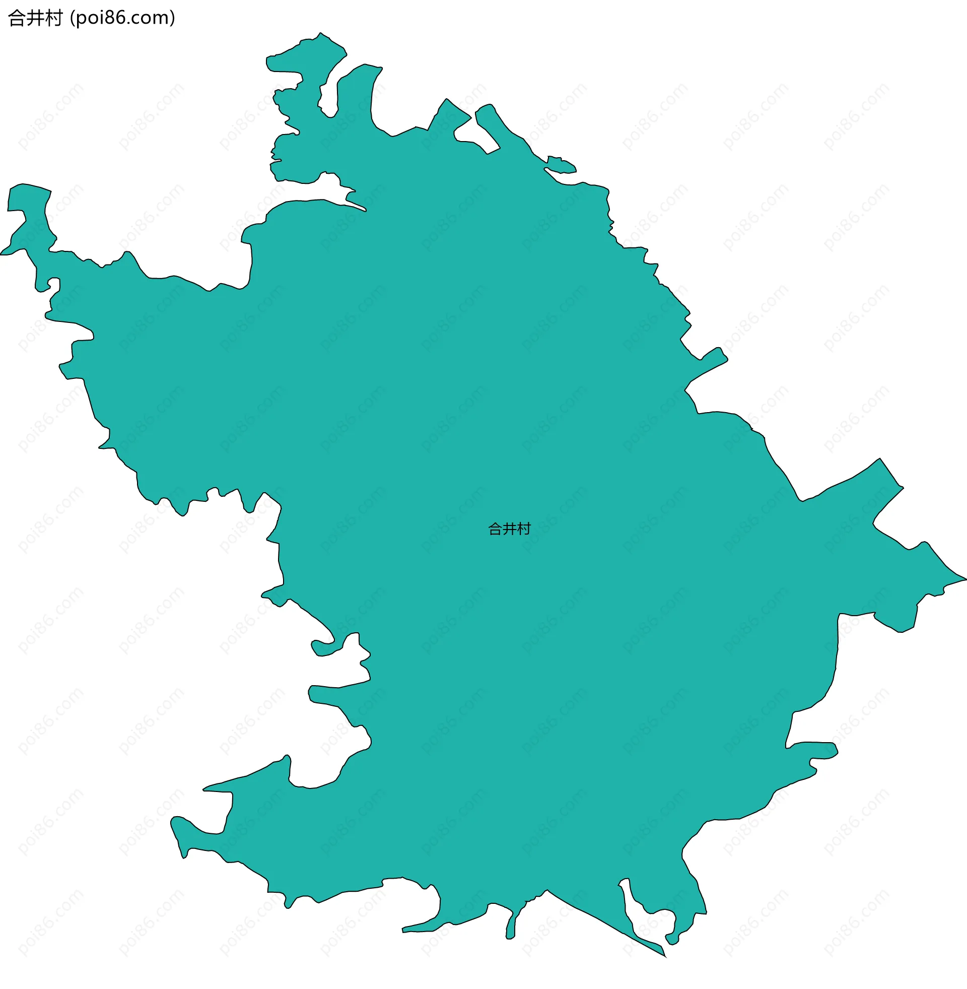 合井村边界地图