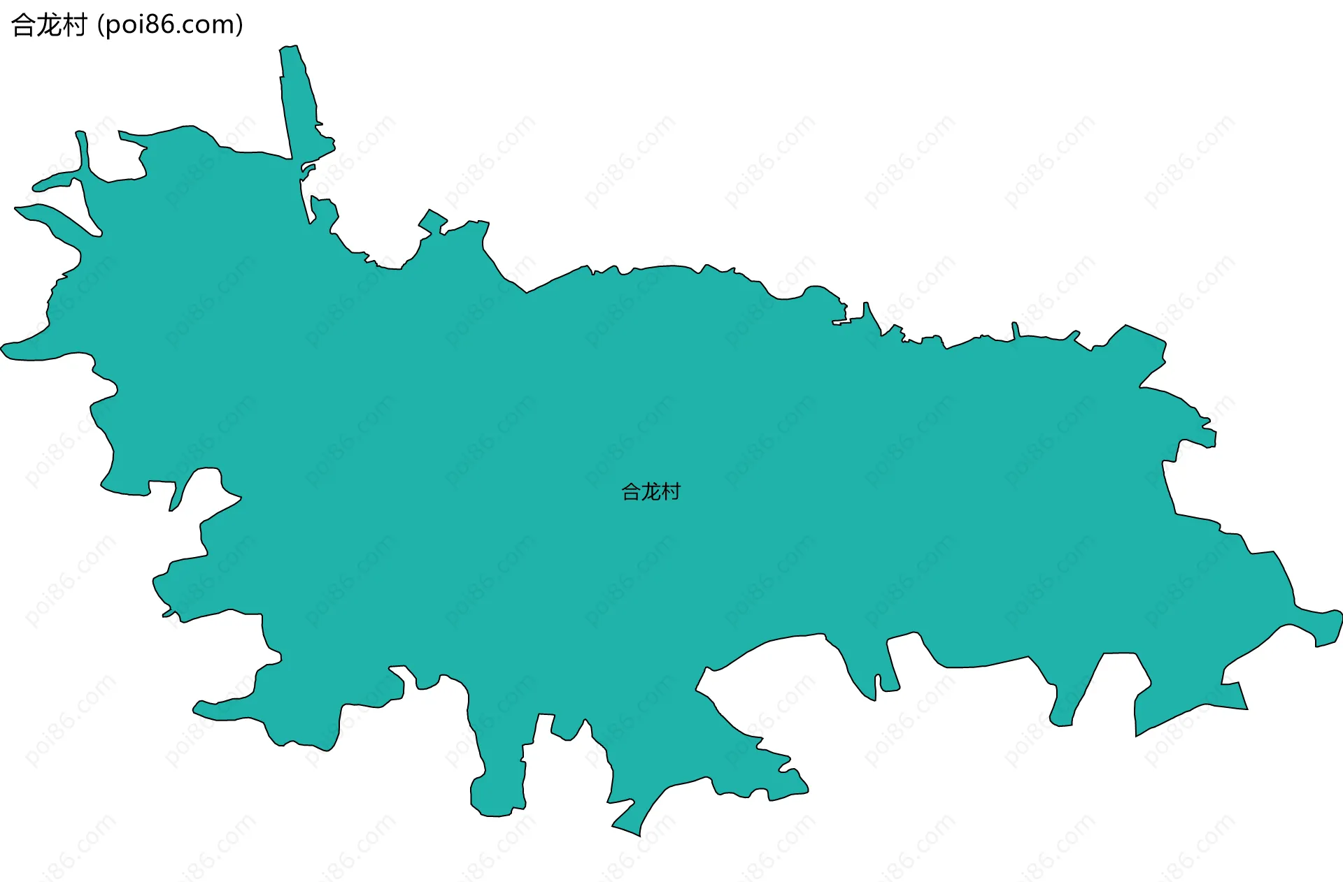 合龙村边界地图