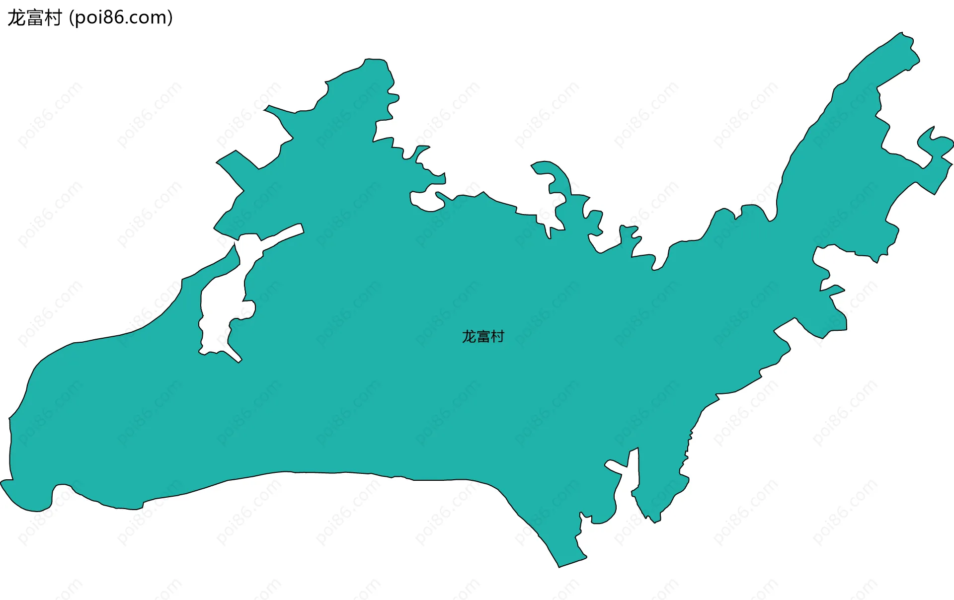 龙富村边界地图