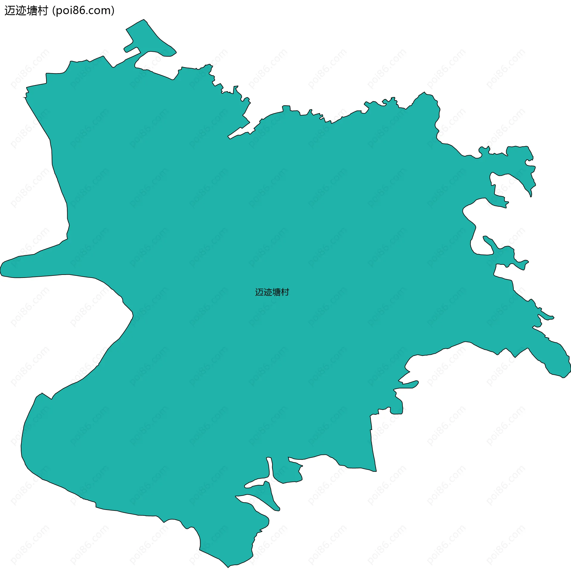 迈迹塘村边界地图