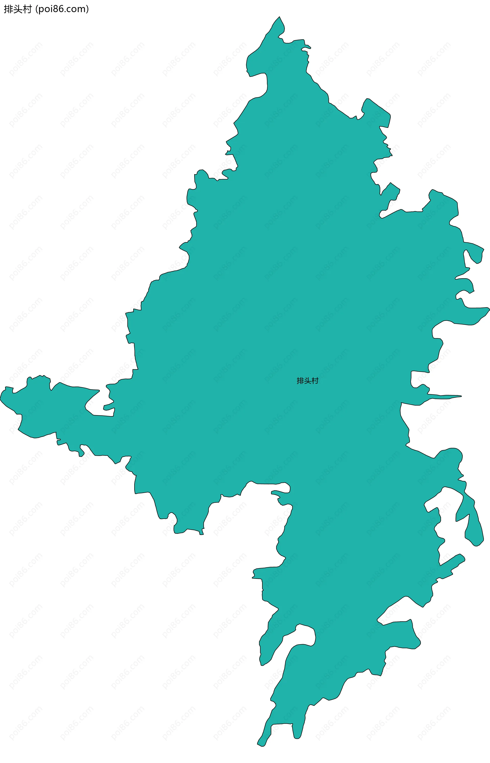 排头村边界地图