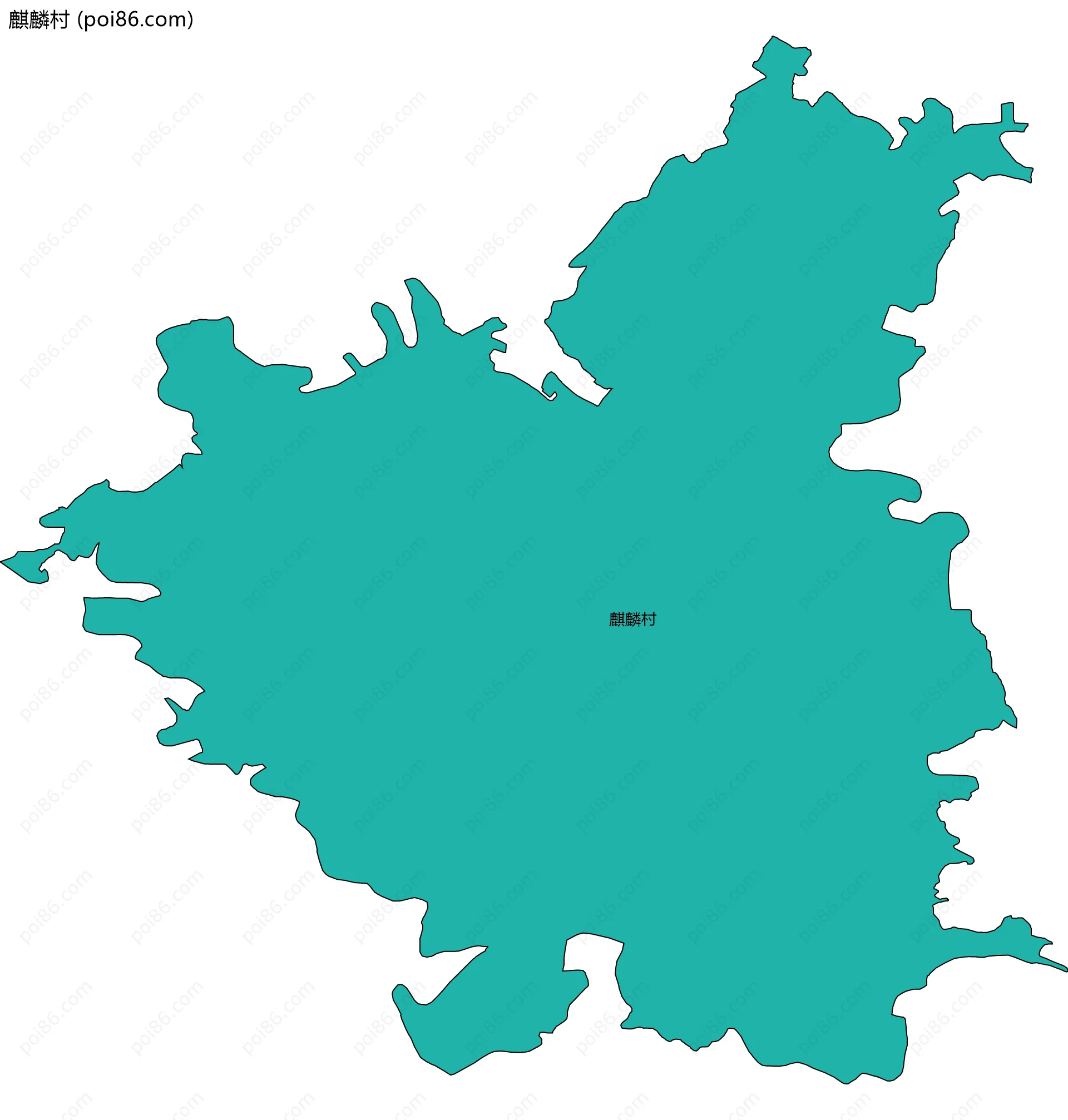 麒麟村边界地图