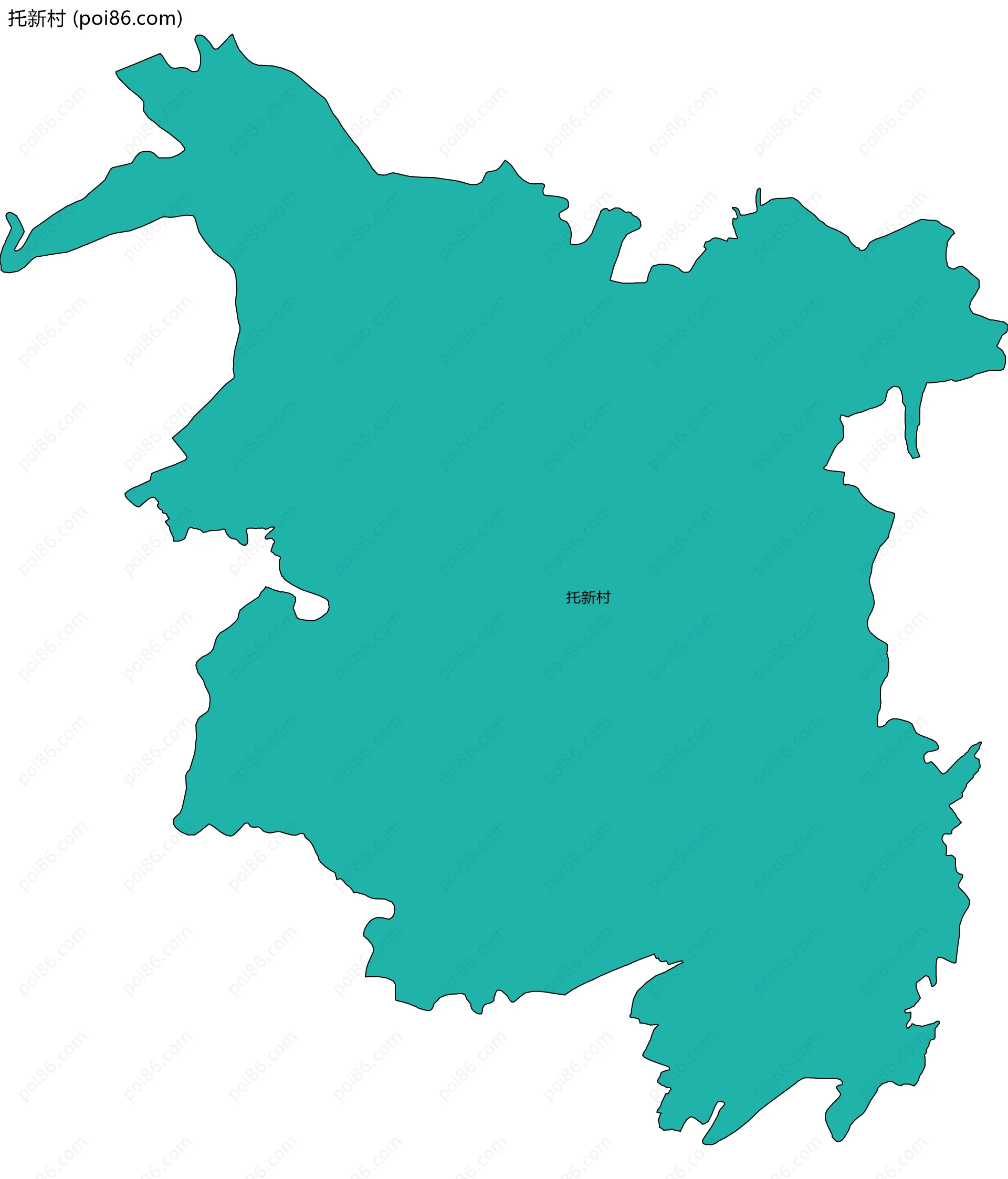 托新村边界地图