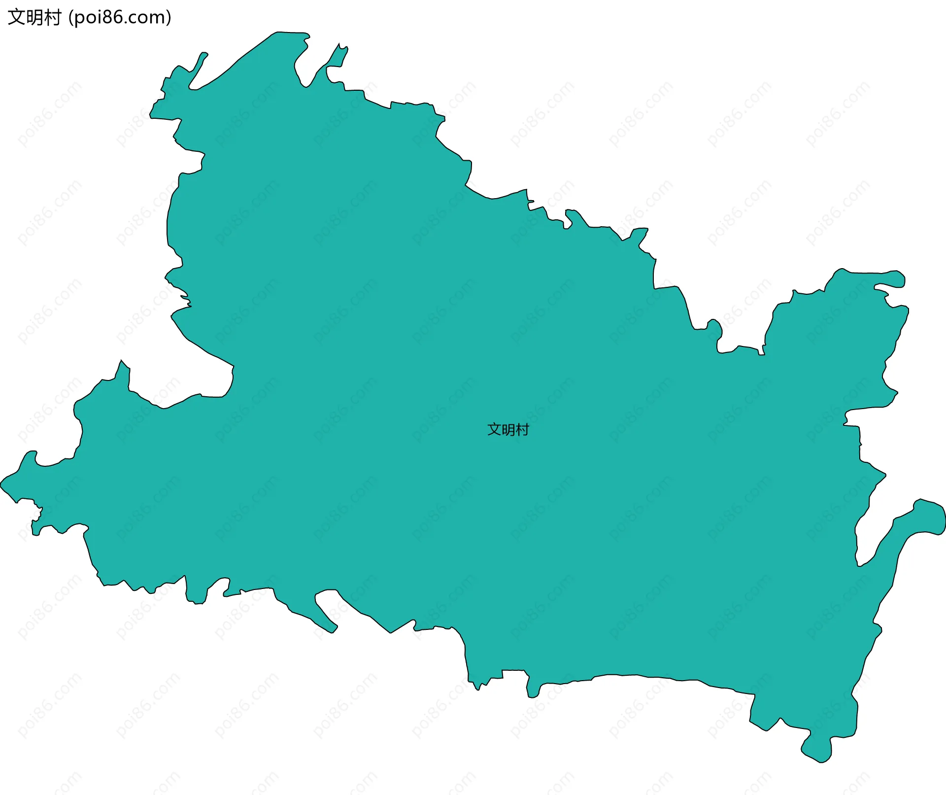 文明村边界地图
