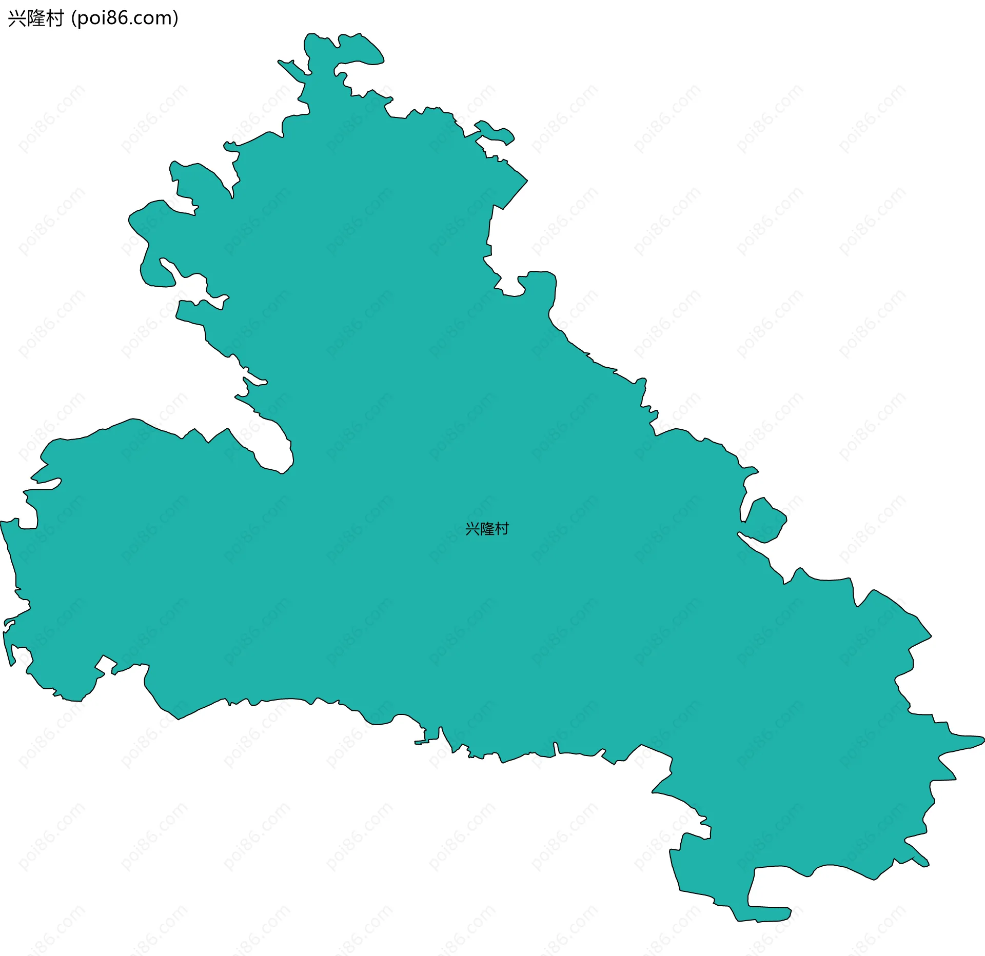 兴隆村边界地图