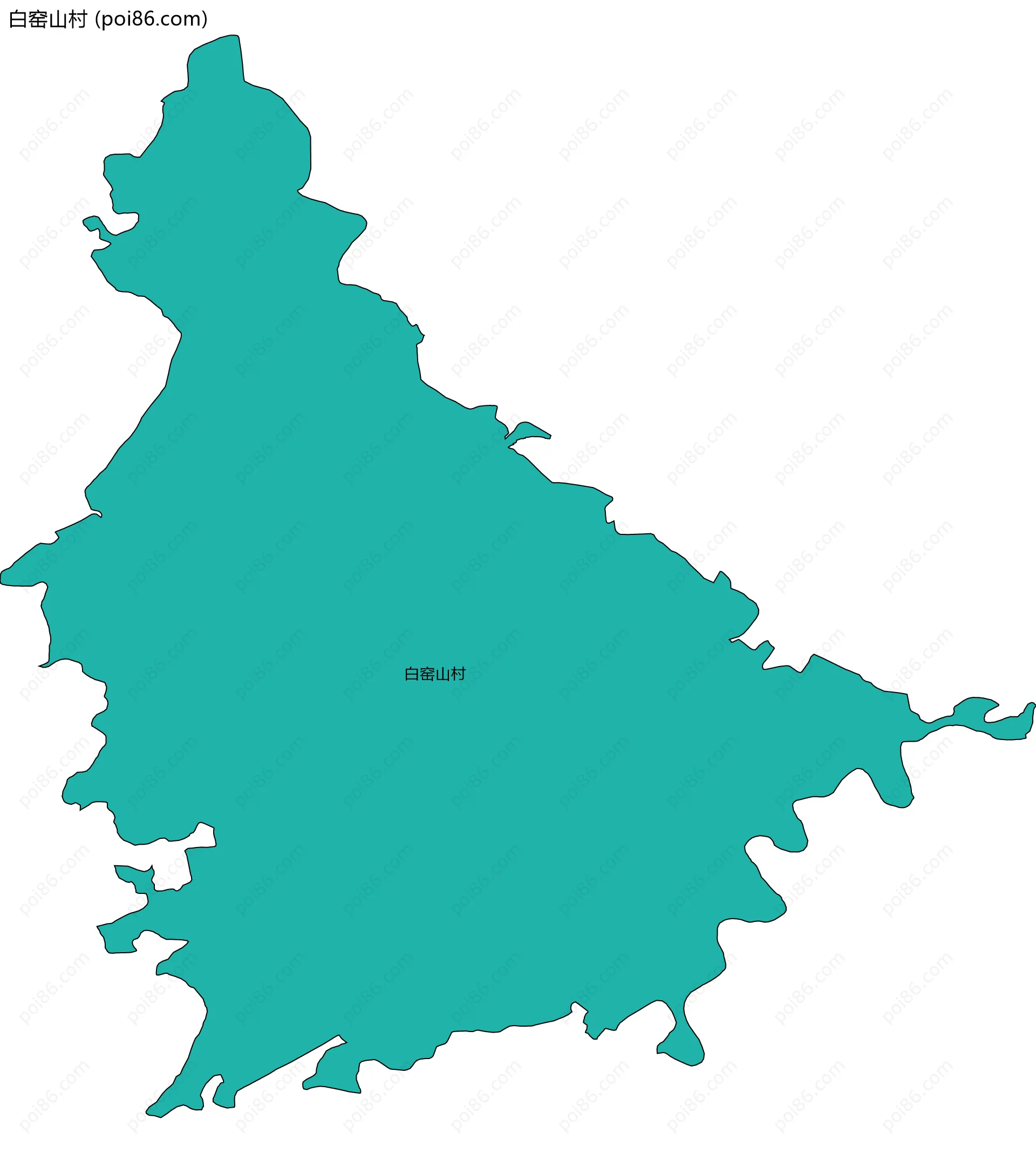 白窑山村边界地图