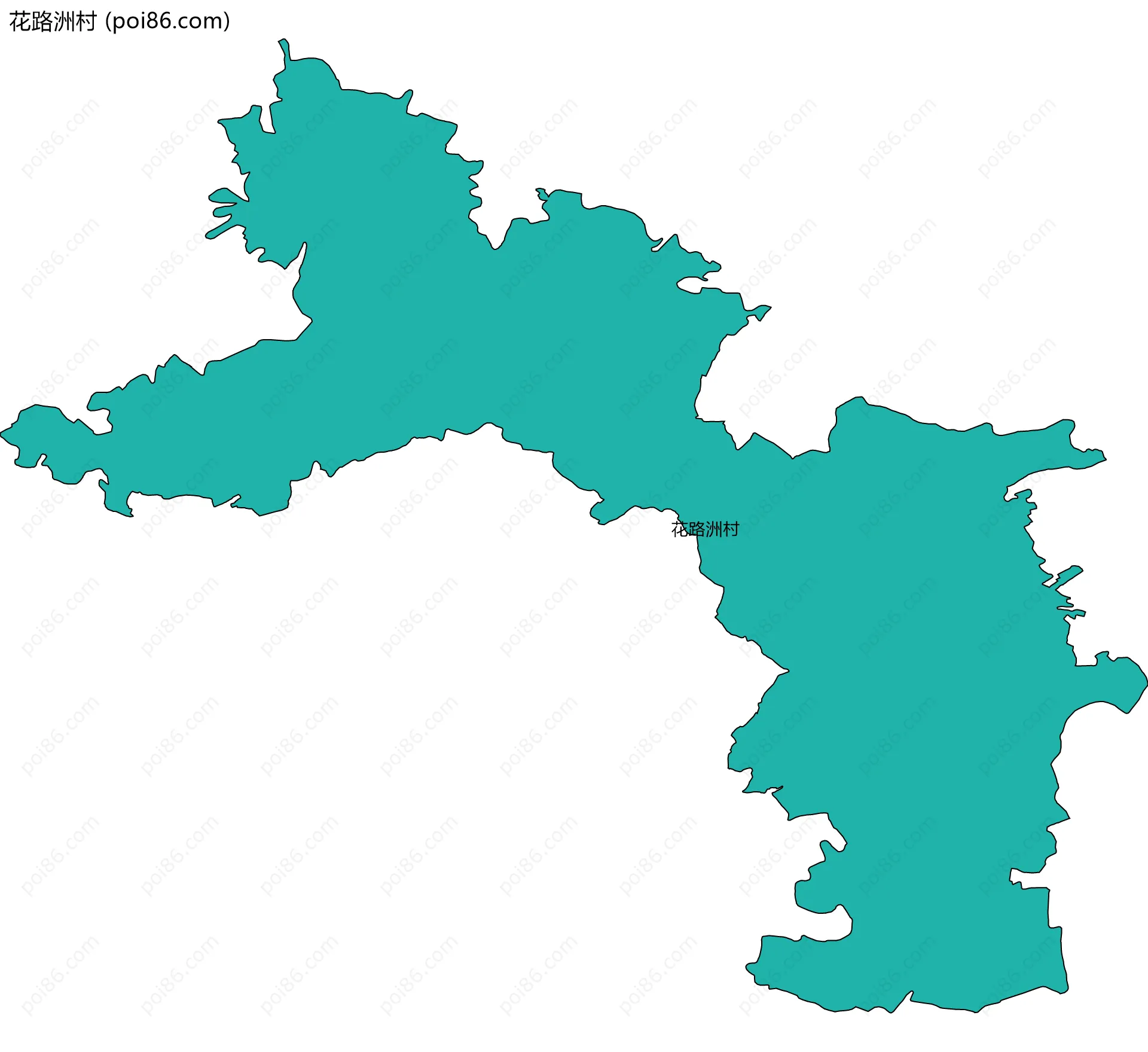花路洲村边界地图
