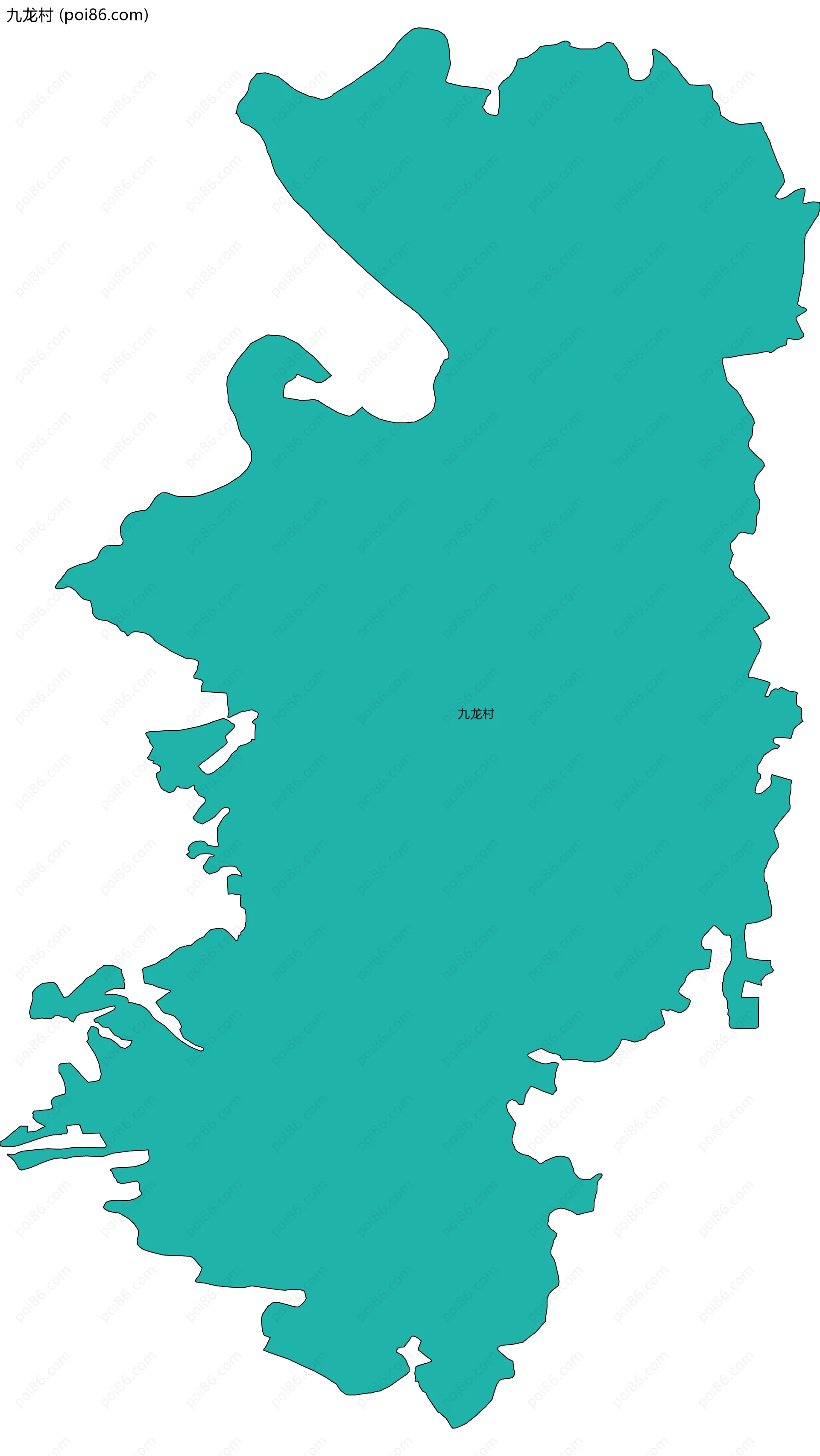 九龙村边界地图