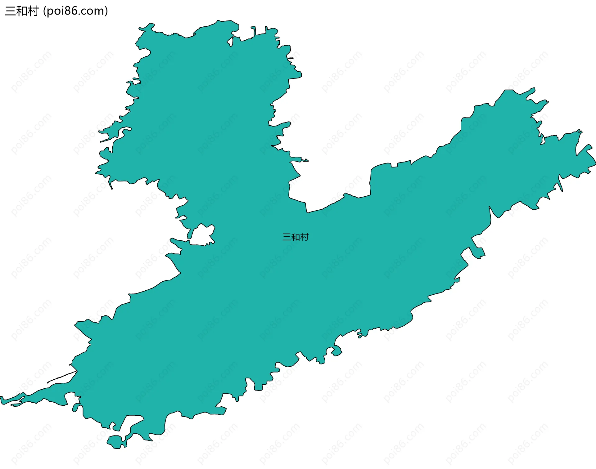 三和村边界地图