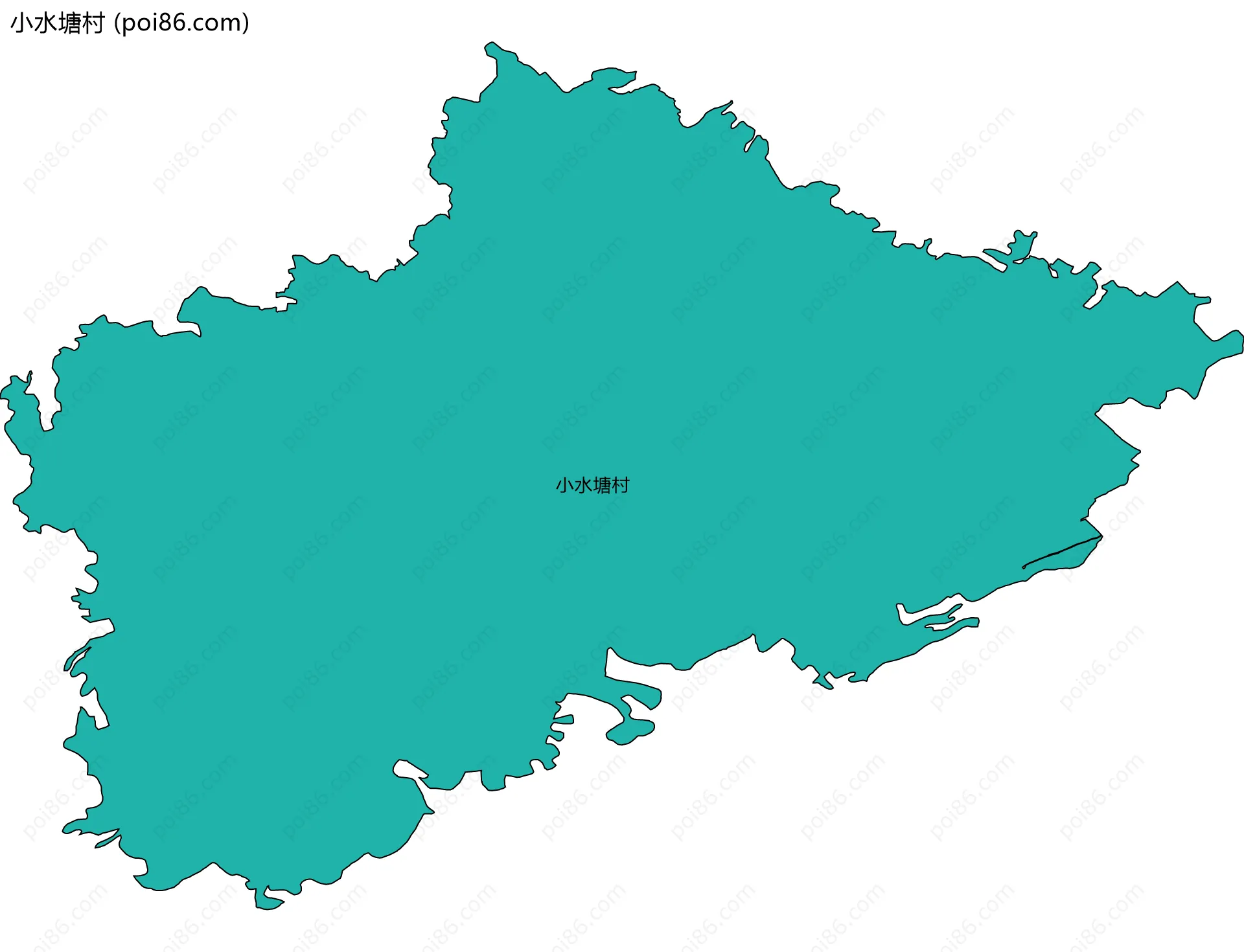 小水塘村边界地图