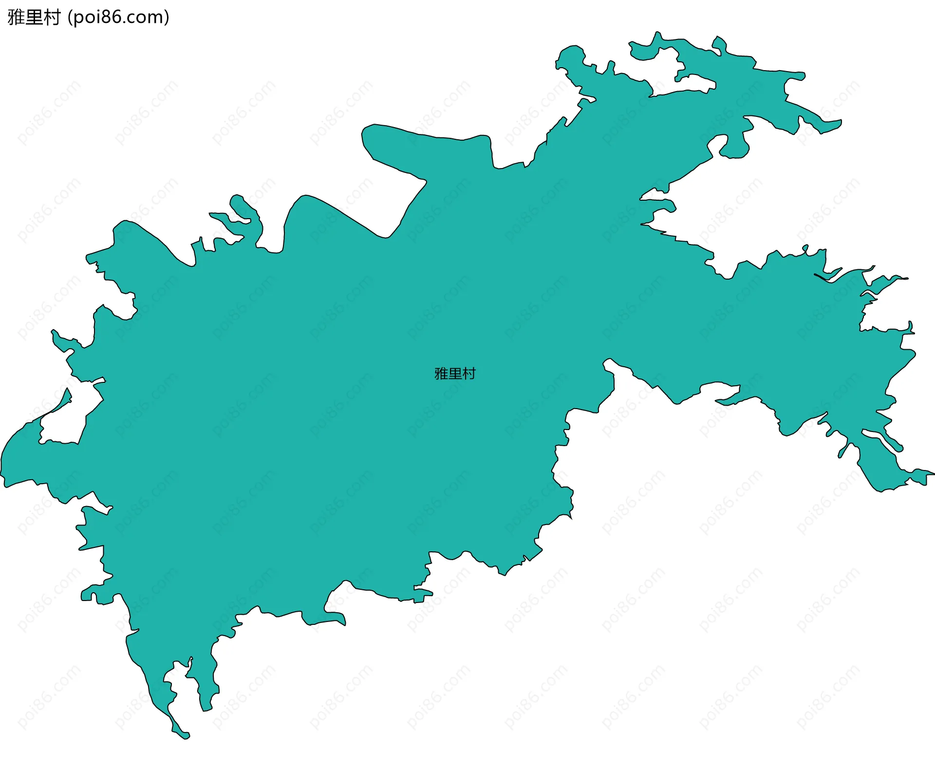 雅里村边界地图