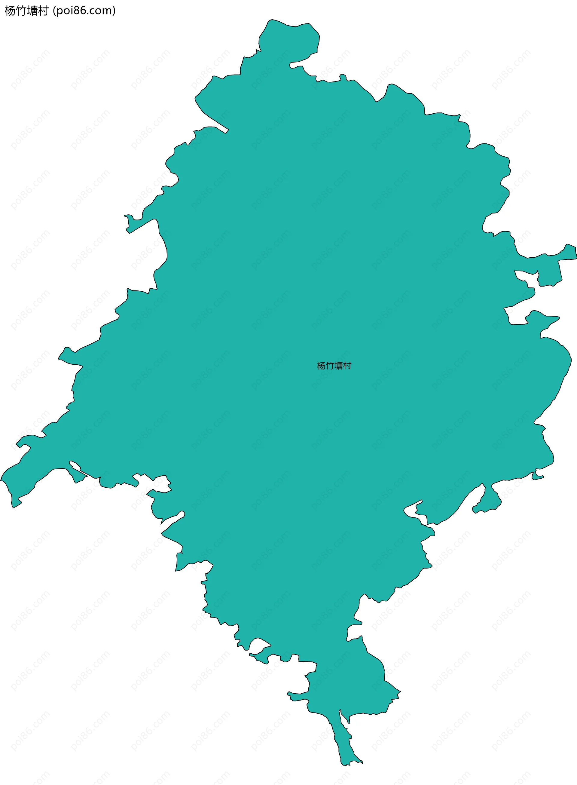 杨竹塘村边界地图