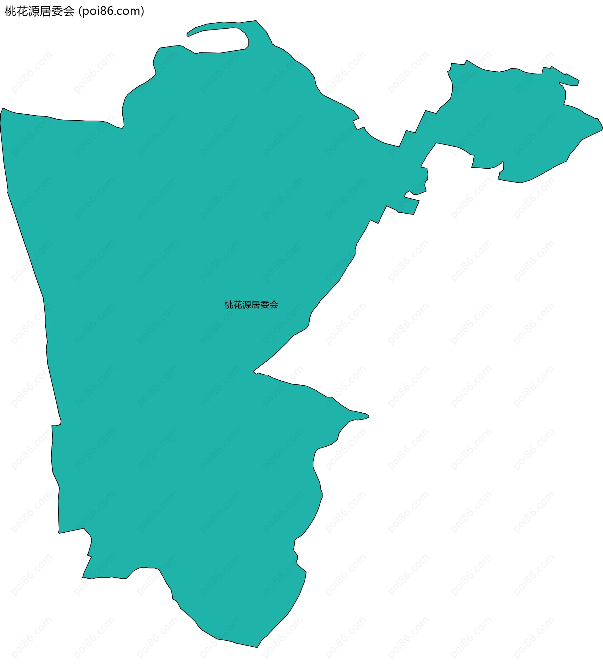 桃花源居委会边界地图