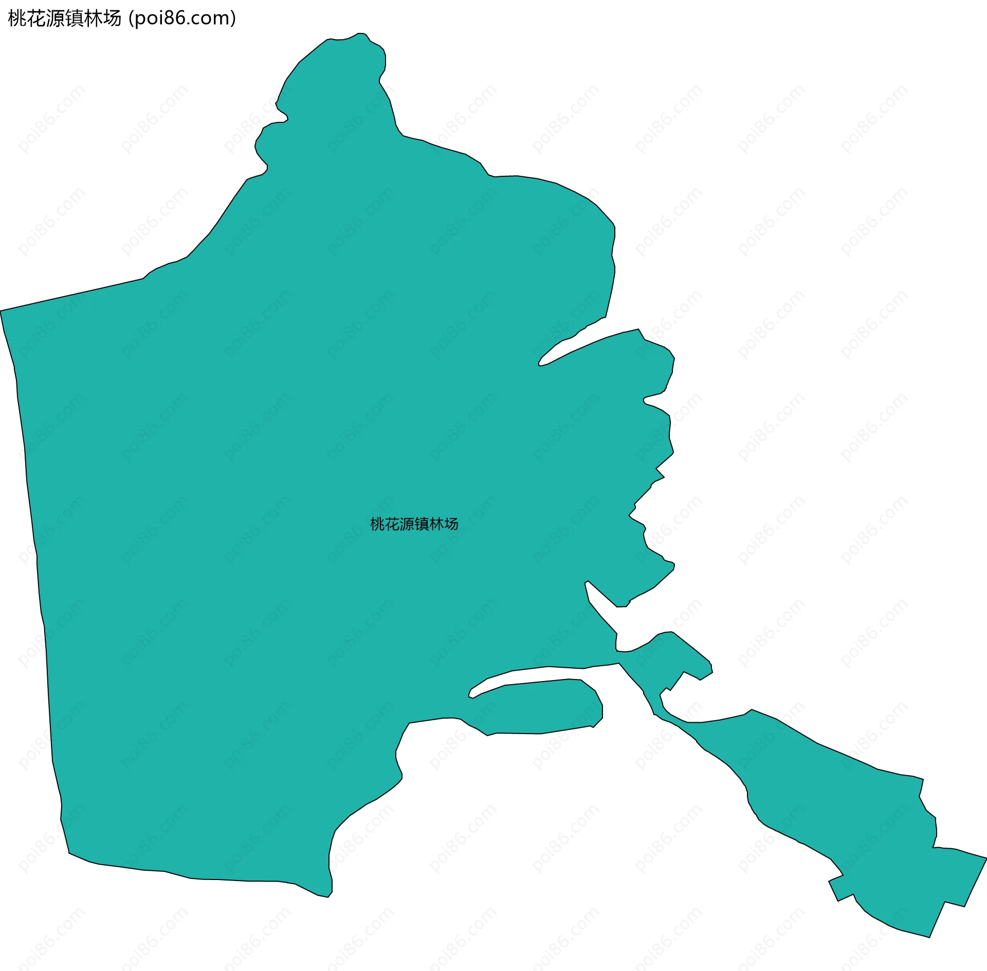 桃花源镇林场边界地图