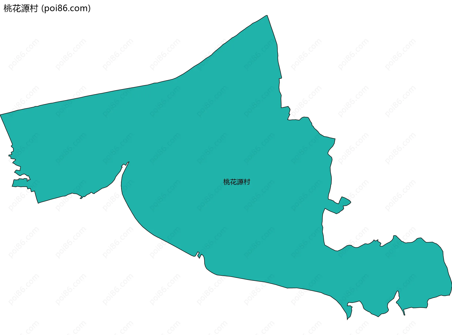 桃花源村边界地图