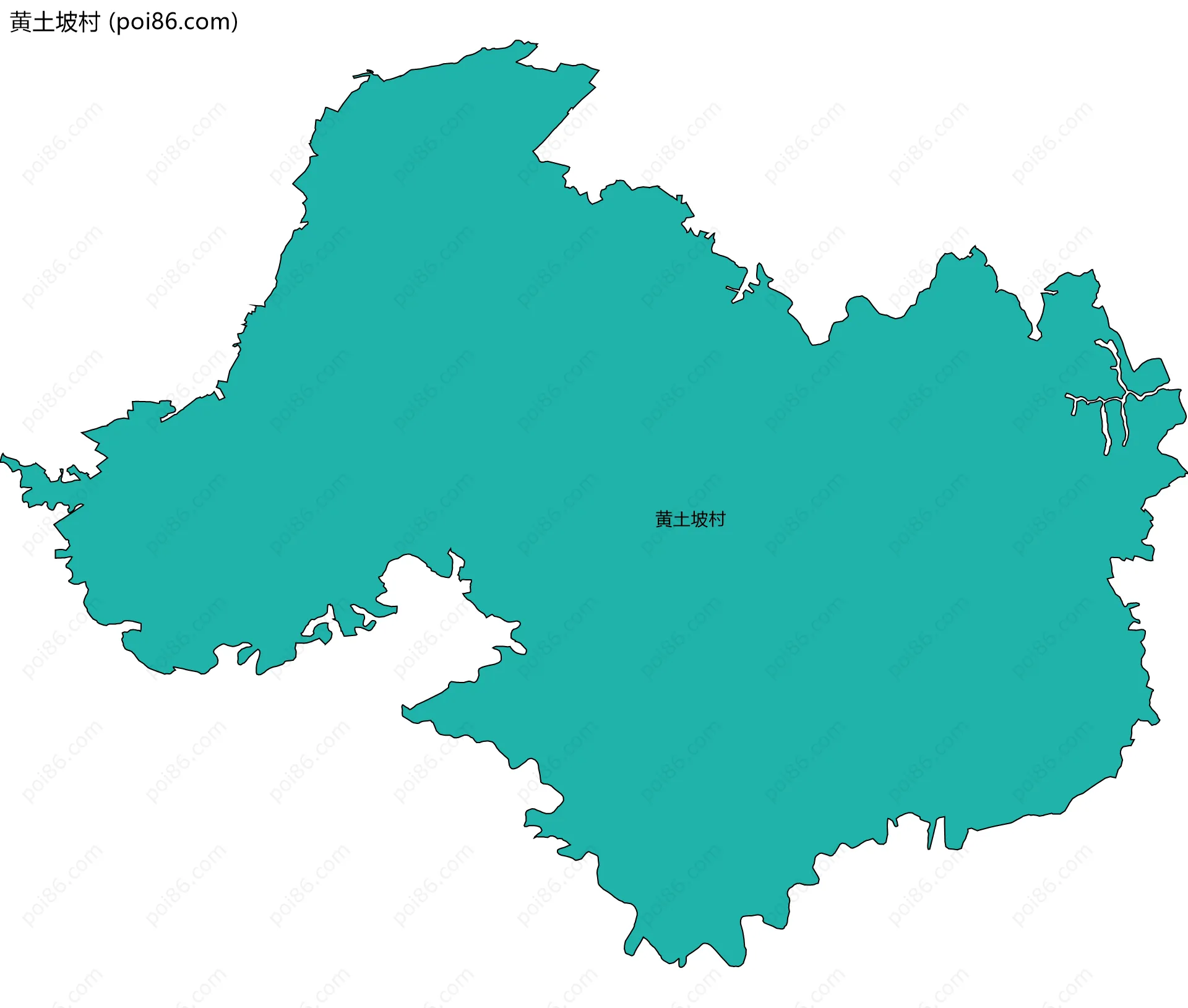 黄土坡村边界地图