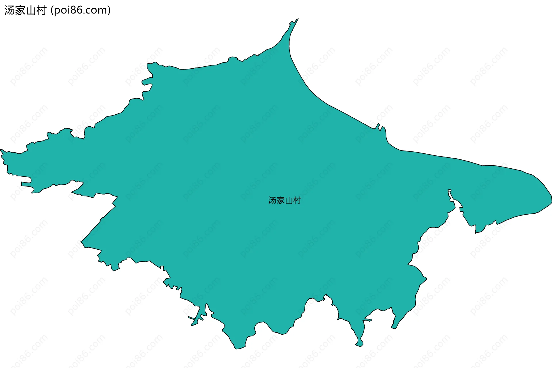 汤家山村边界地图