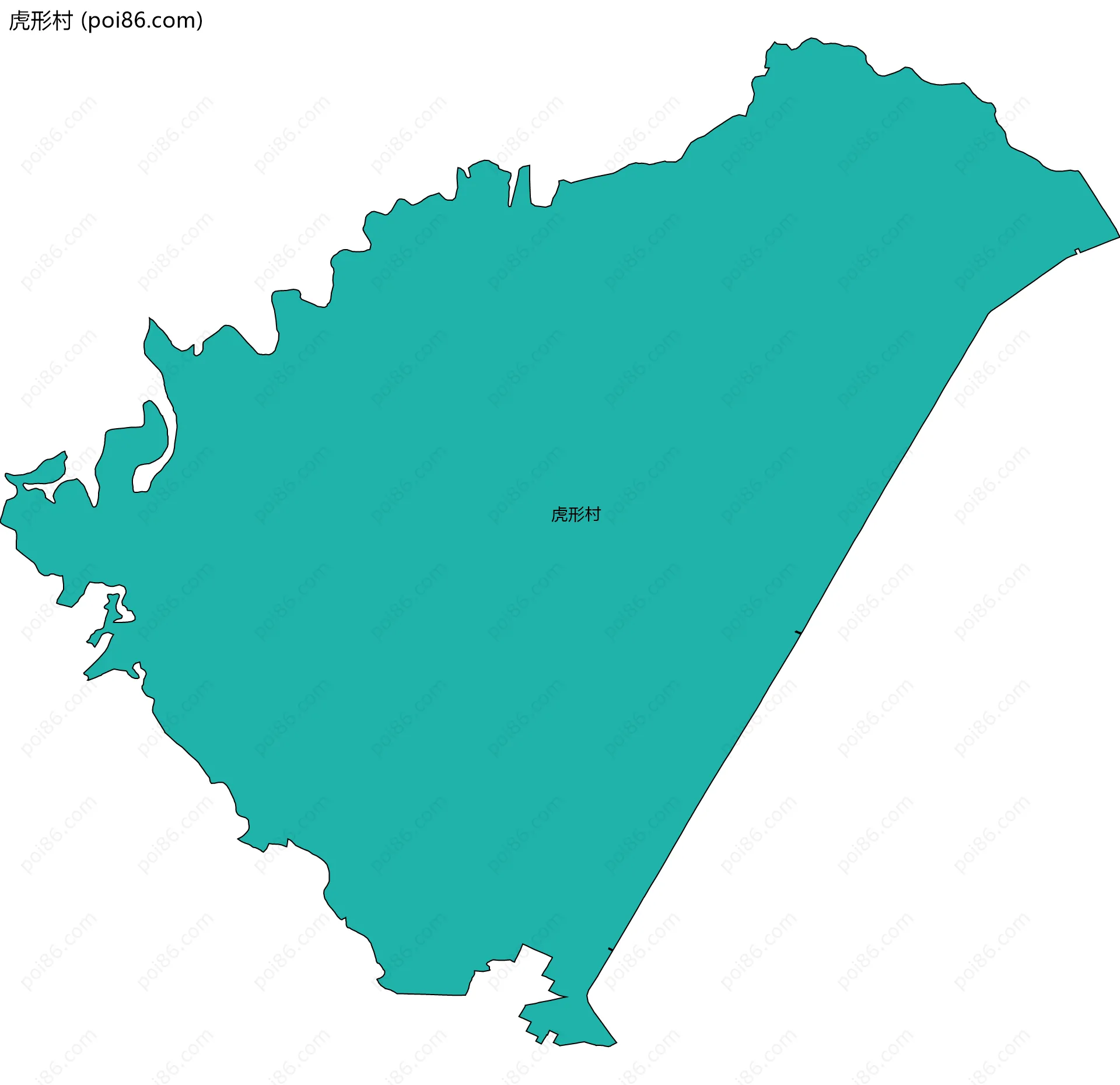 虎形村边界地图